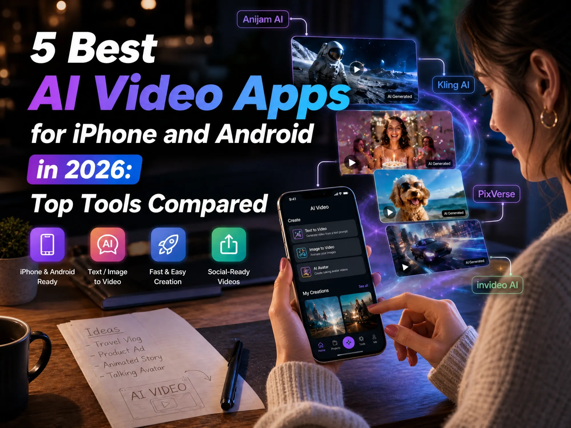 5 Best AI Video Apps for iPhone and Android in 2026: Top Tools Compared