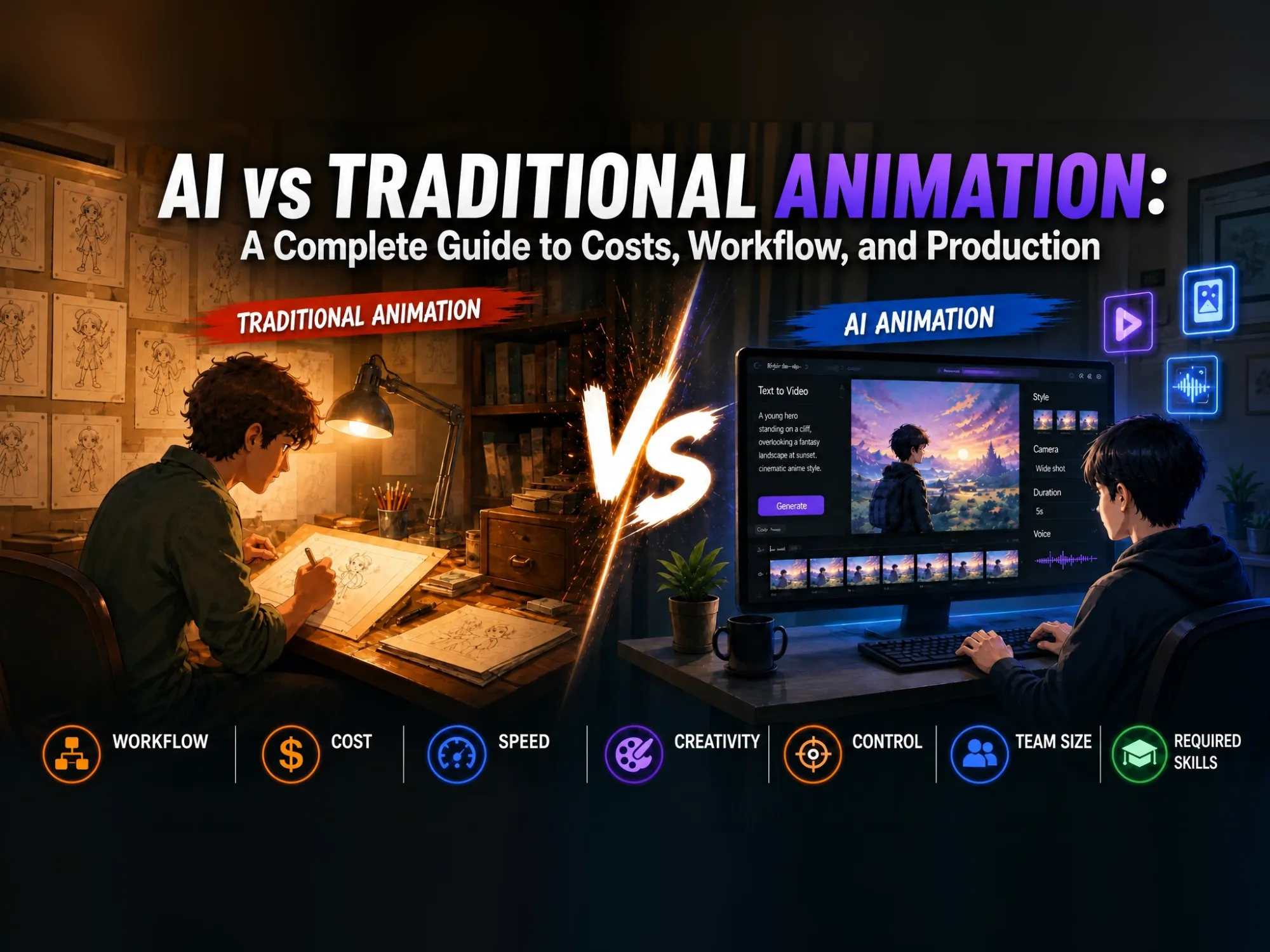 AI vs Traditional Animation: A Complete Guide to Costs, Workflow, and Production