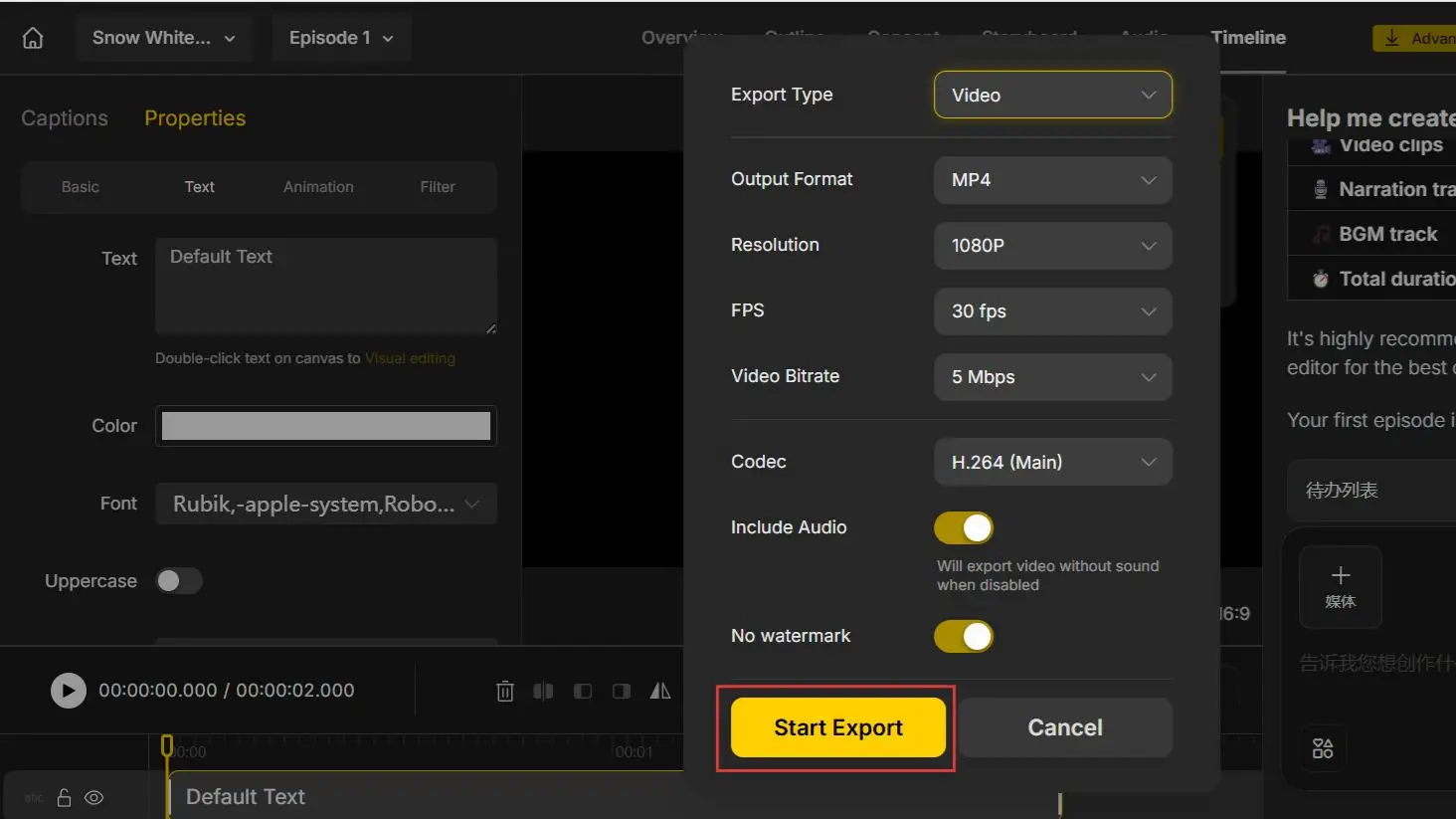 Step 7 Edit Timeline And Export