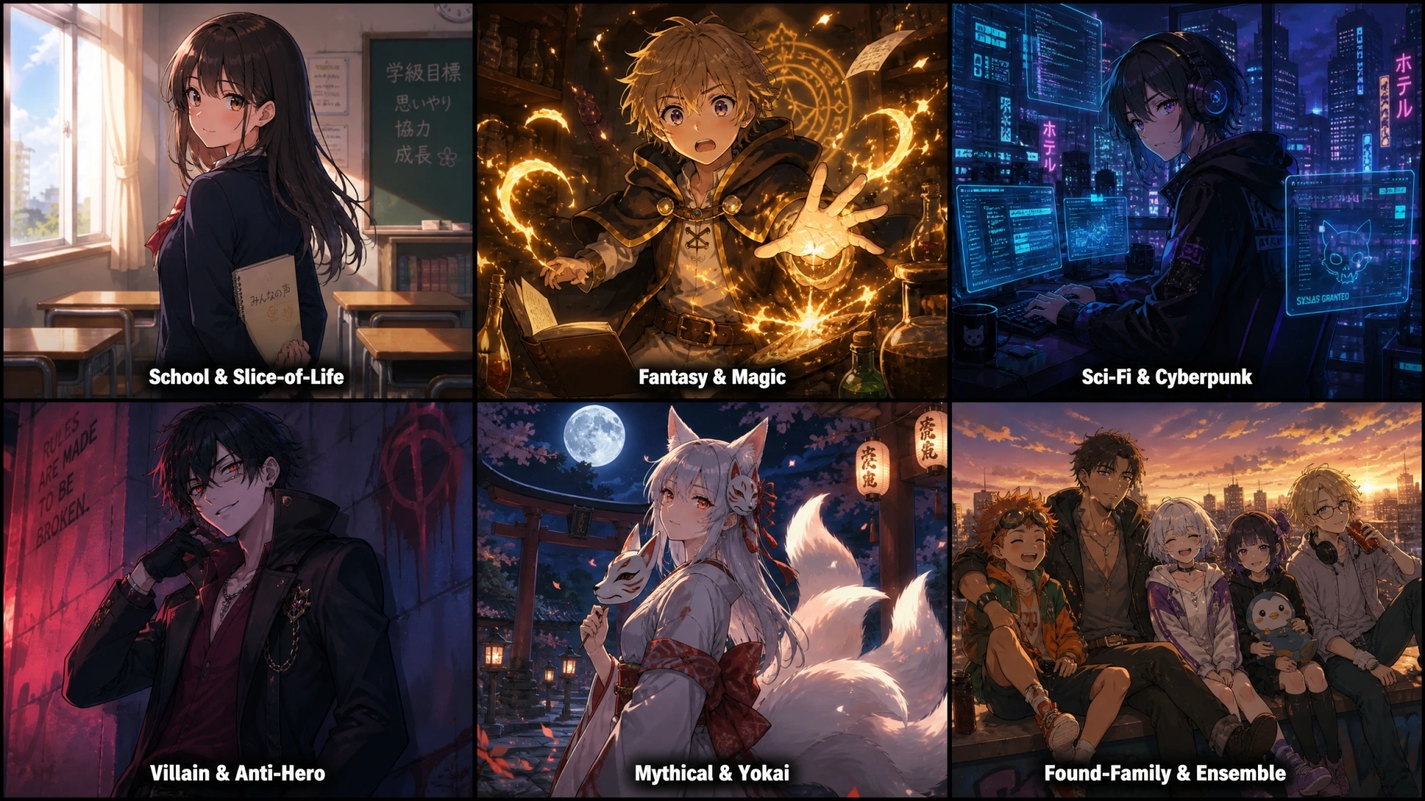 50+ Anime OC Ideas by Category