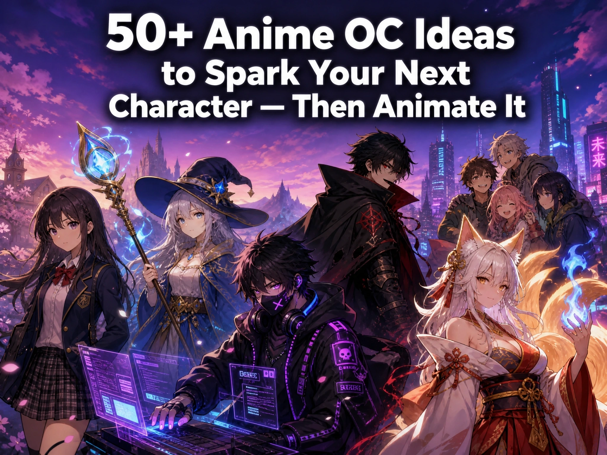 50+ Anime OC Ideas to Spark Your Next Character - Then Animate It