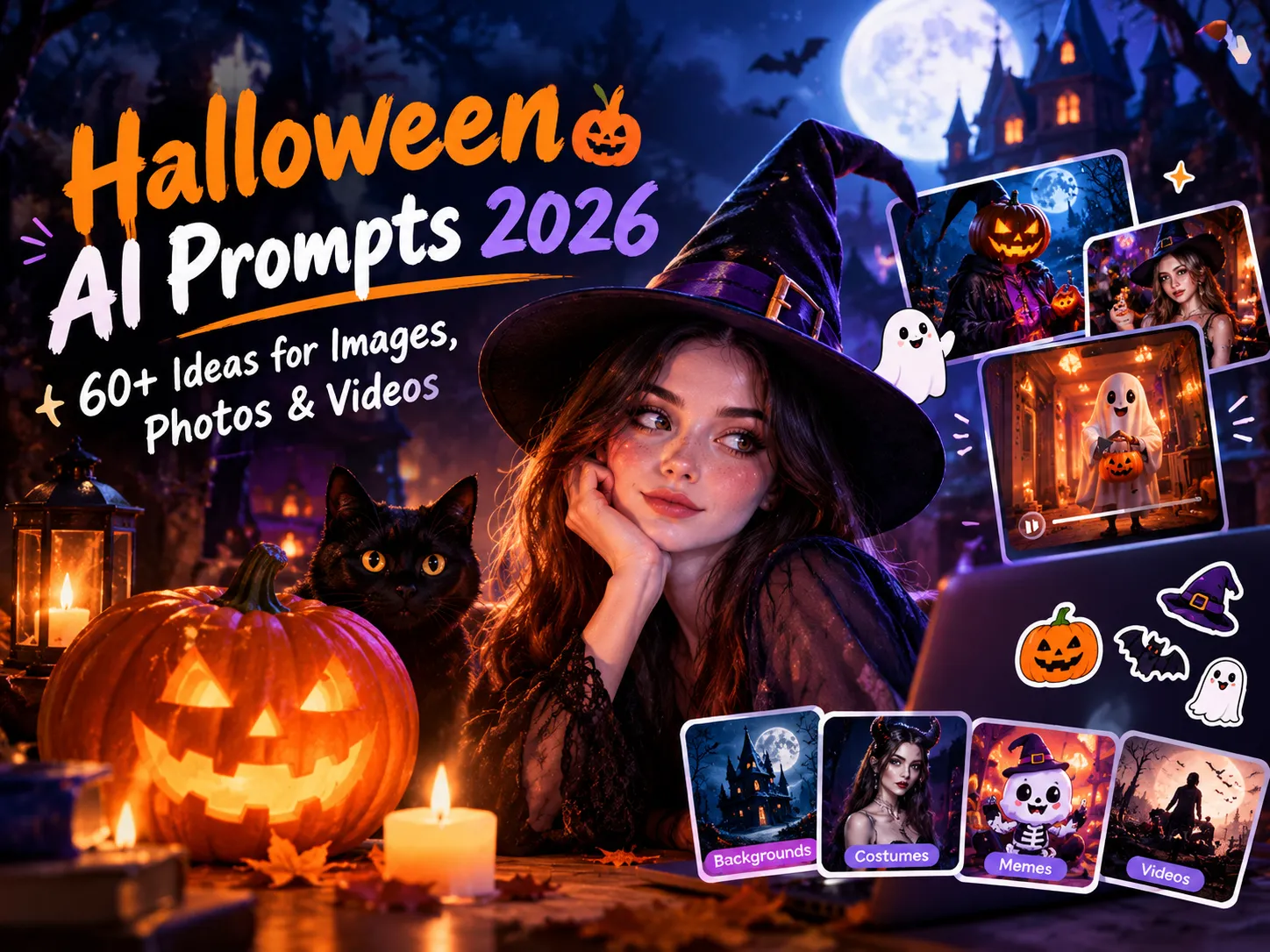 Halloween AI Prompts 2026: 60+ Ideas for Images, Photos & Videos