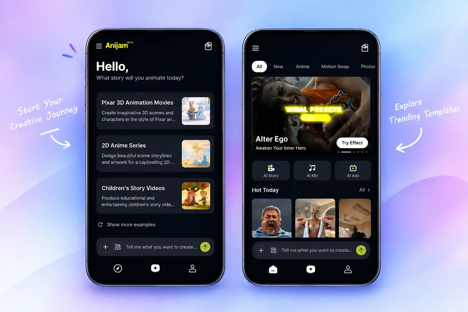 Anijam App Interface