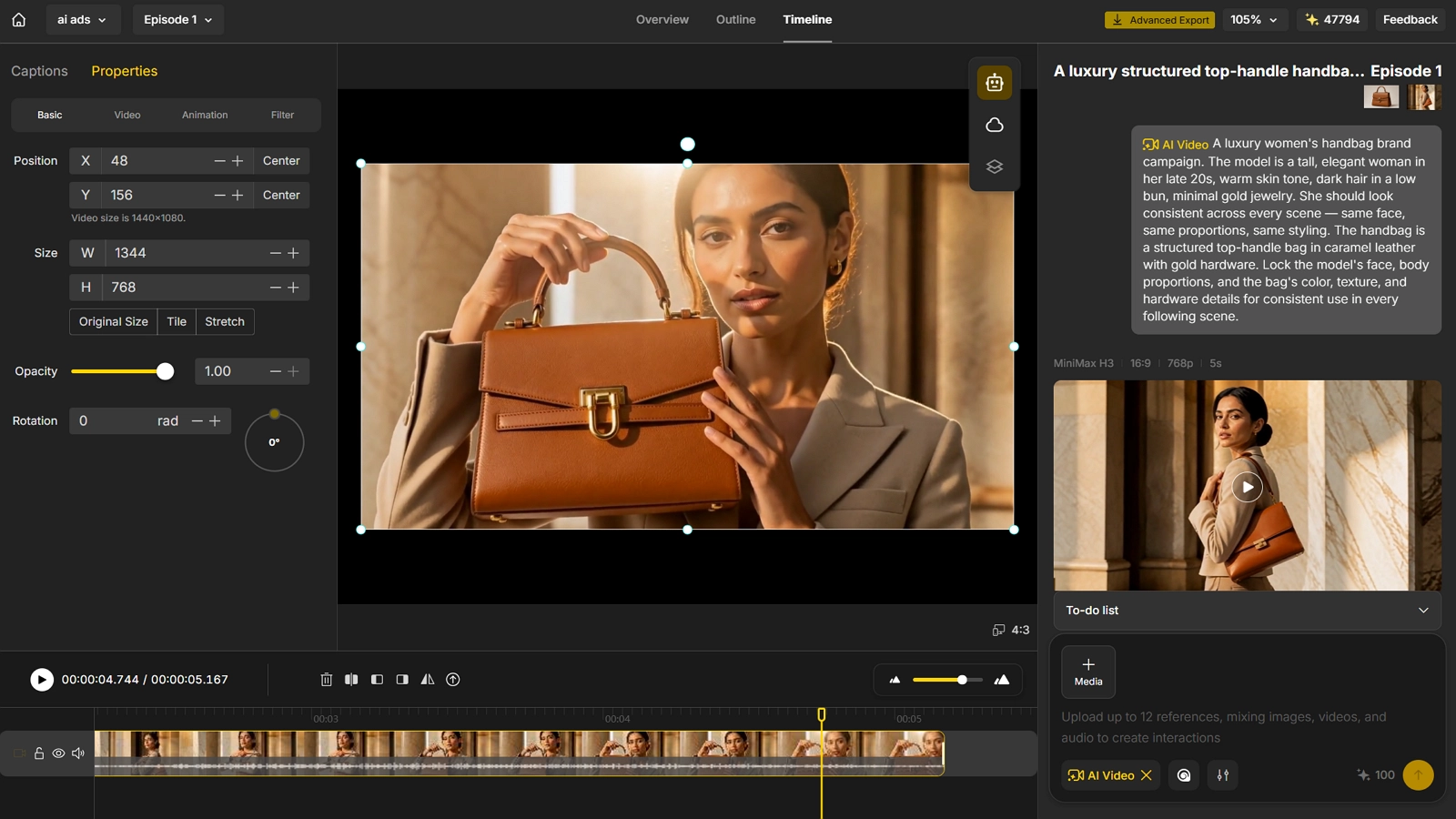 Edit, Refine, and Export Your Ad