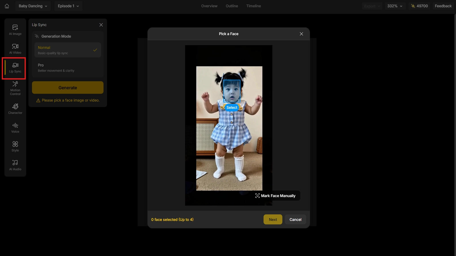 Lip Sync Feature