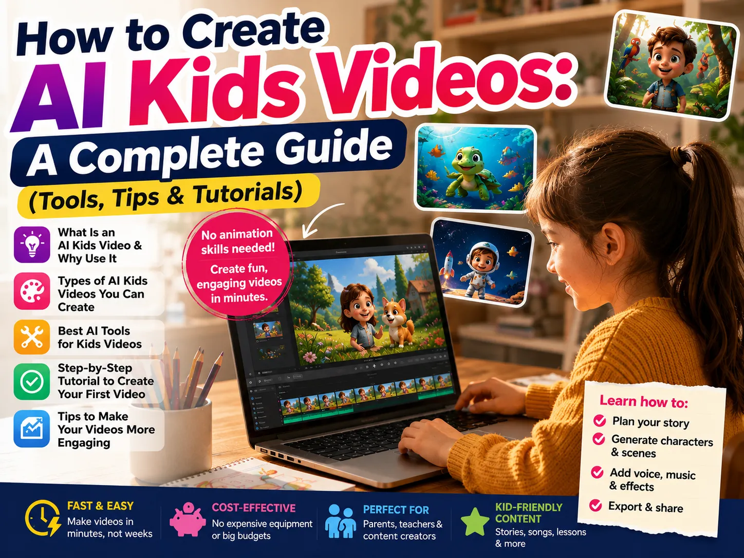 How to Create AI Kids Videos: A Complete Guide (Tools, Tips & Tutorials)
