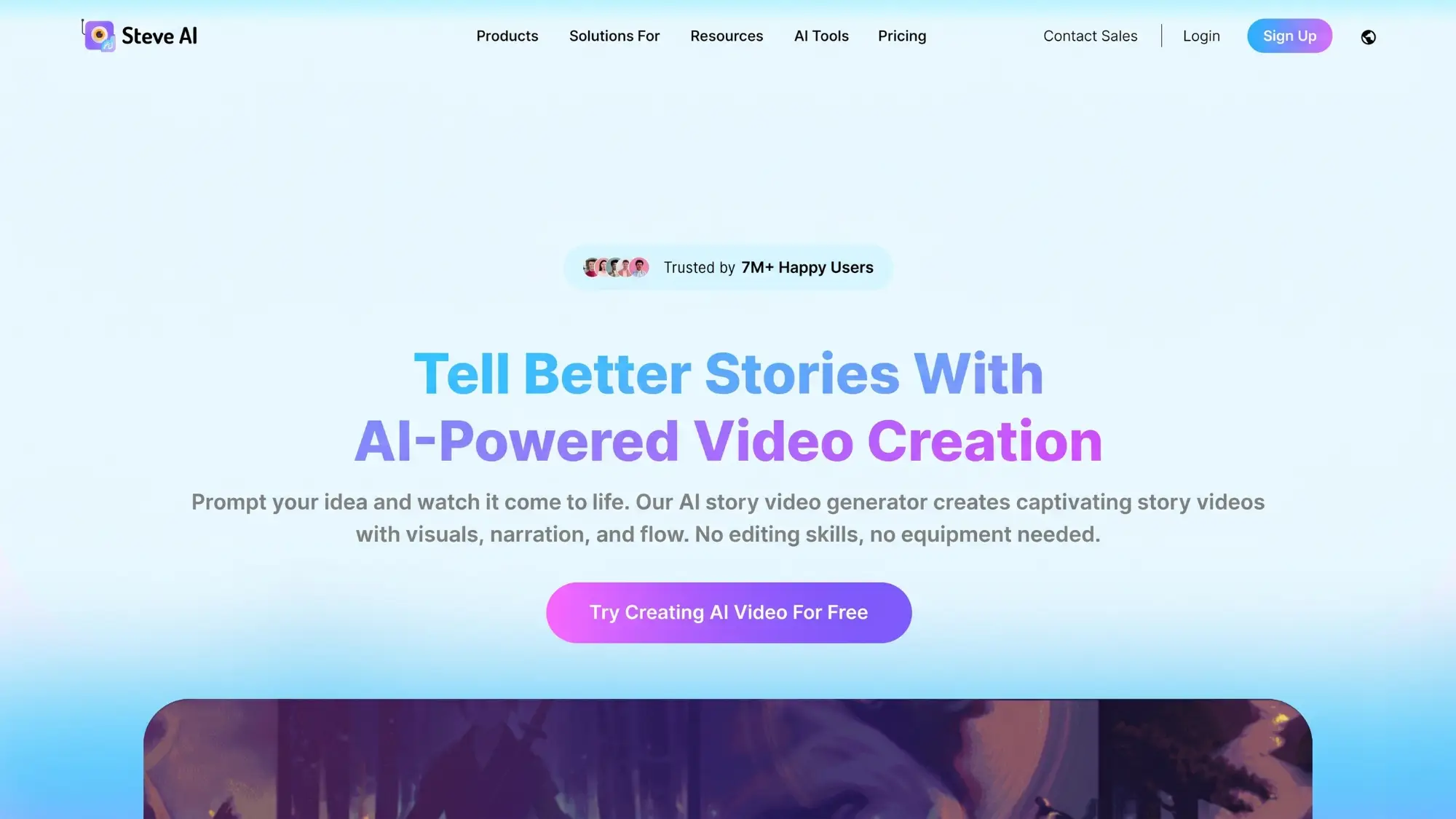 Steve AI Homepage