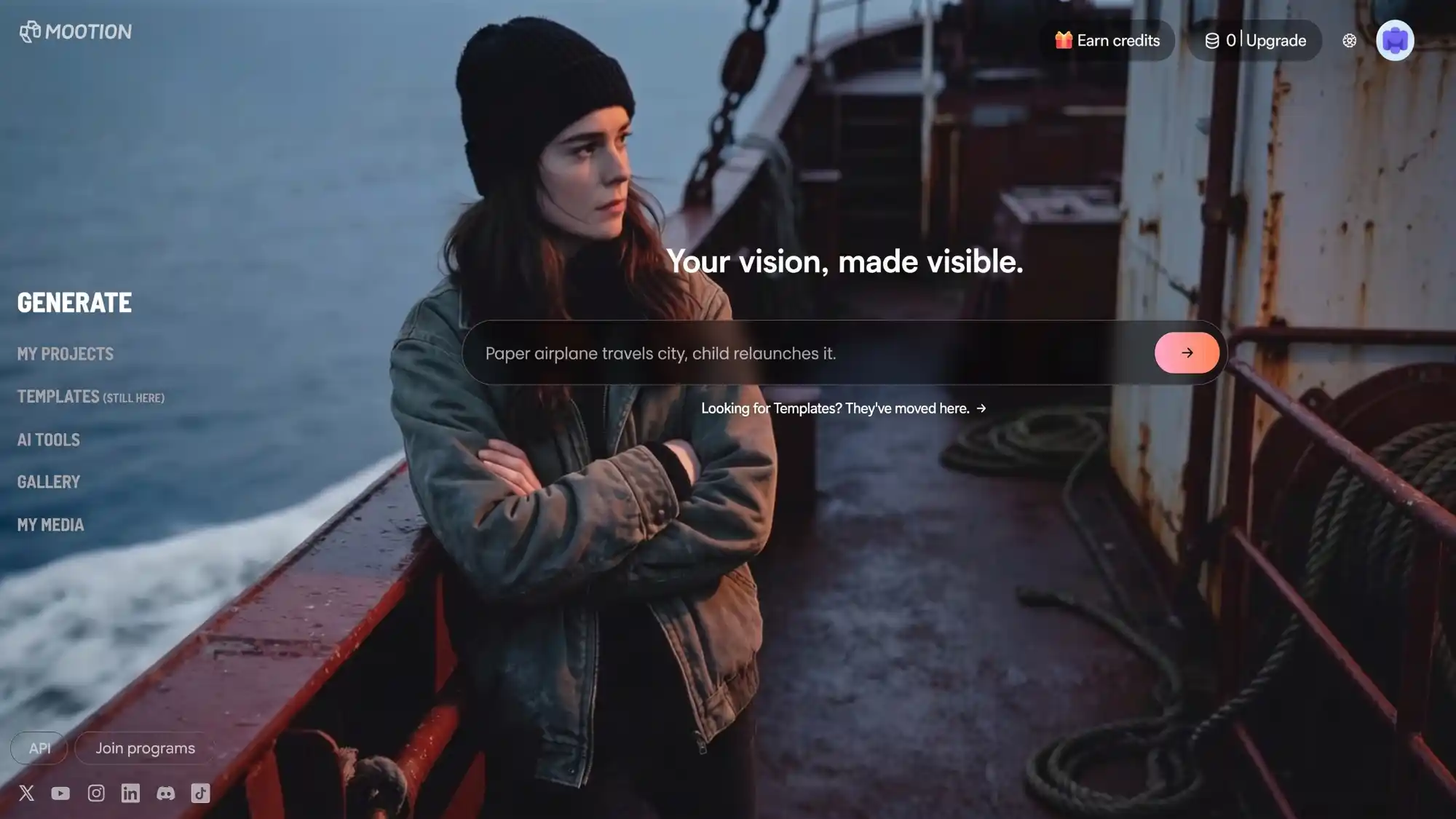 Mootion Homepage