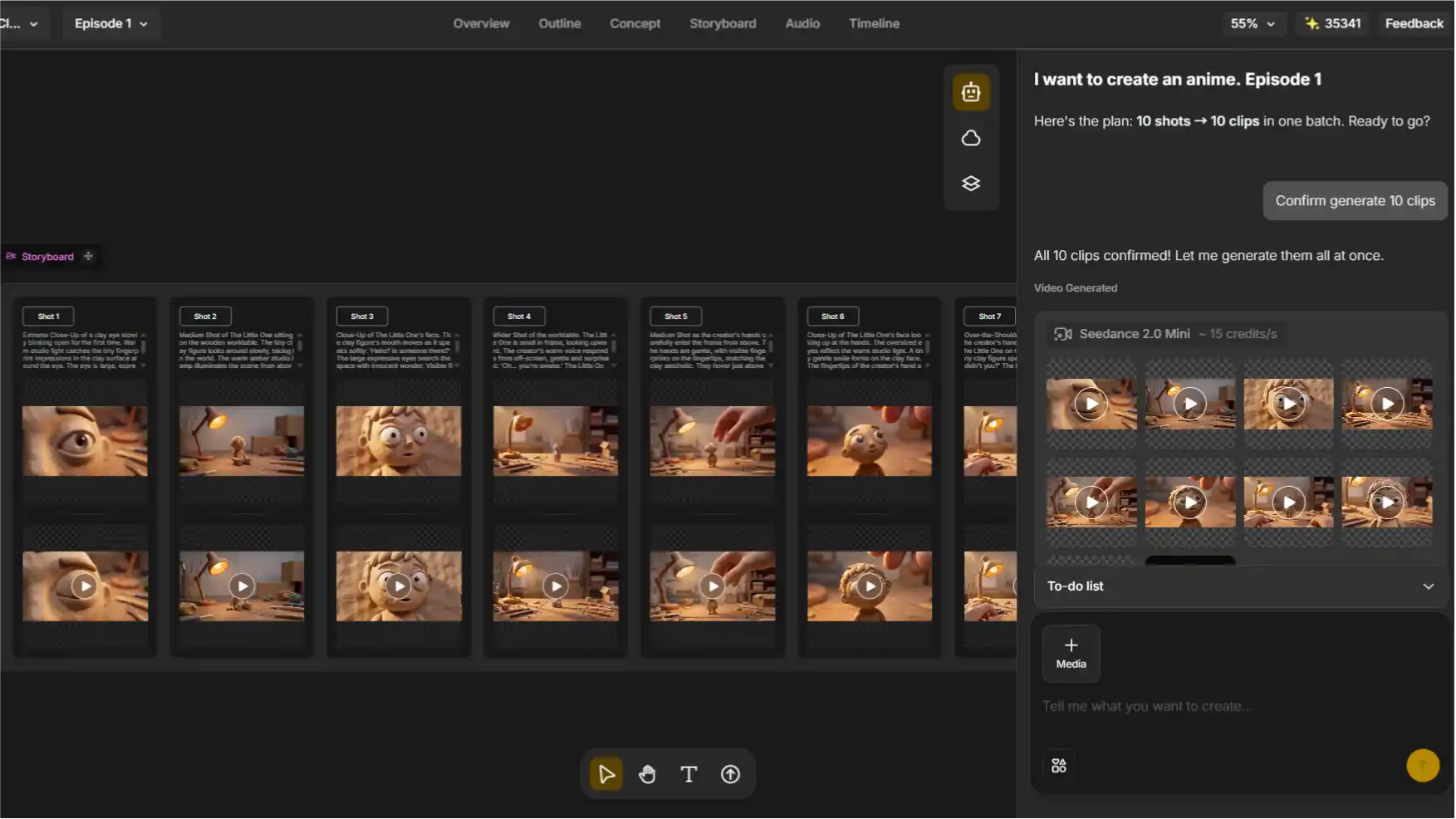 Step 3 Generate Shots And Video