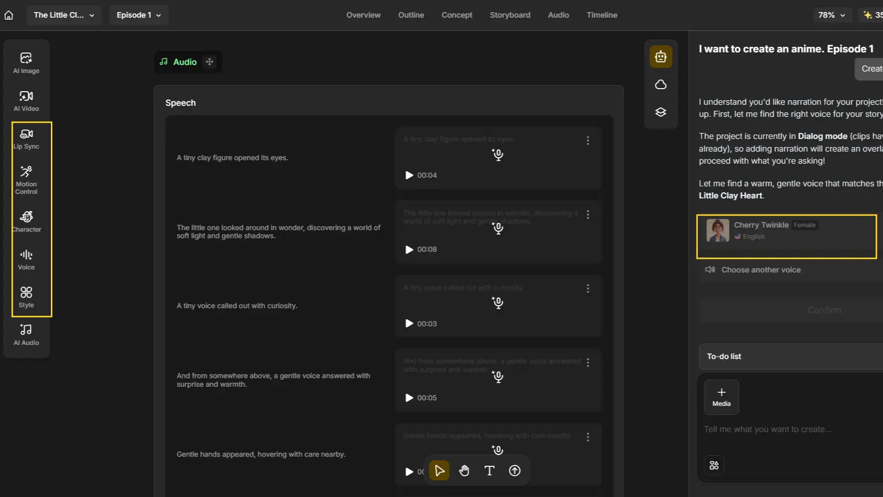 Step 4 Add Sound Lip-sync And Motion