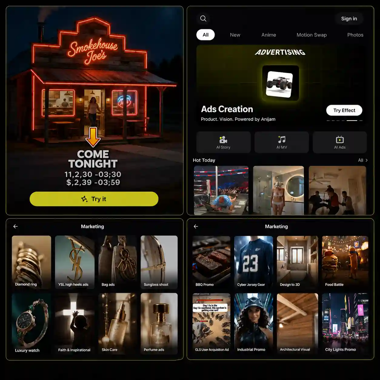 Anijam AI Ads templates library