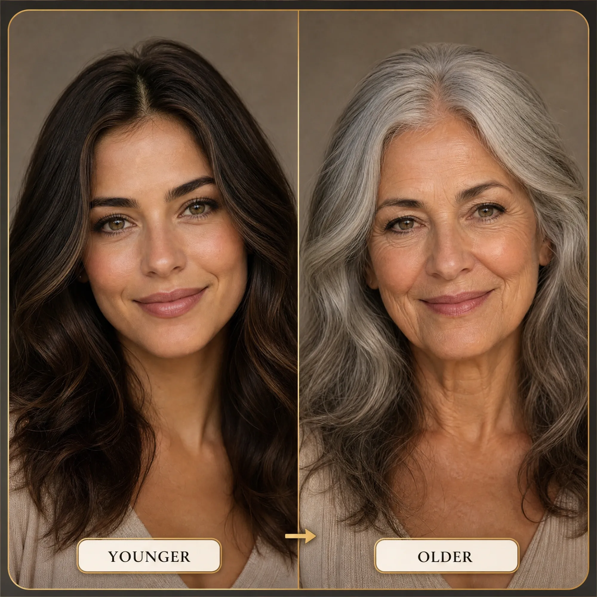Realistic old age filter and younger face effects