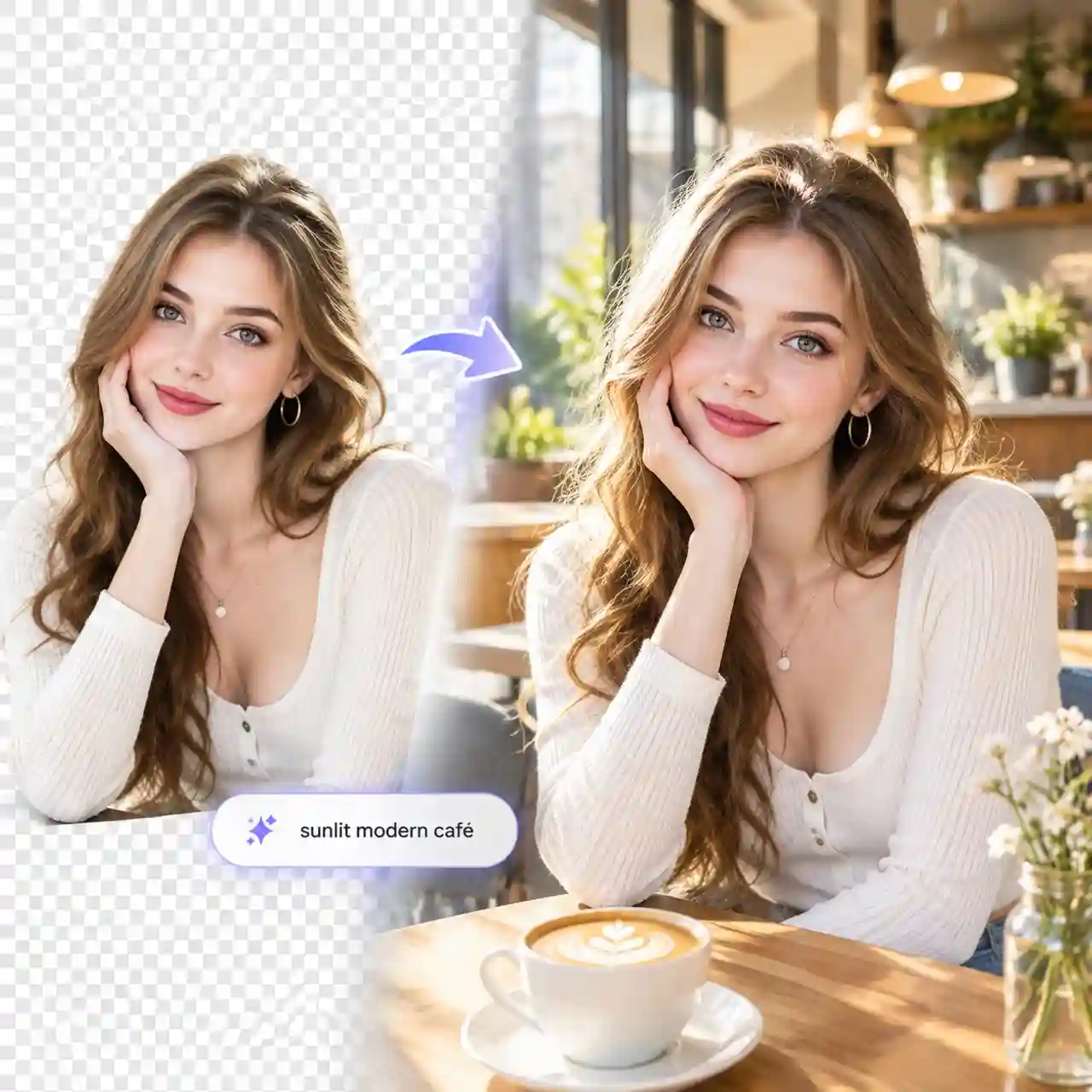 New backgrounds from a simple prompt
