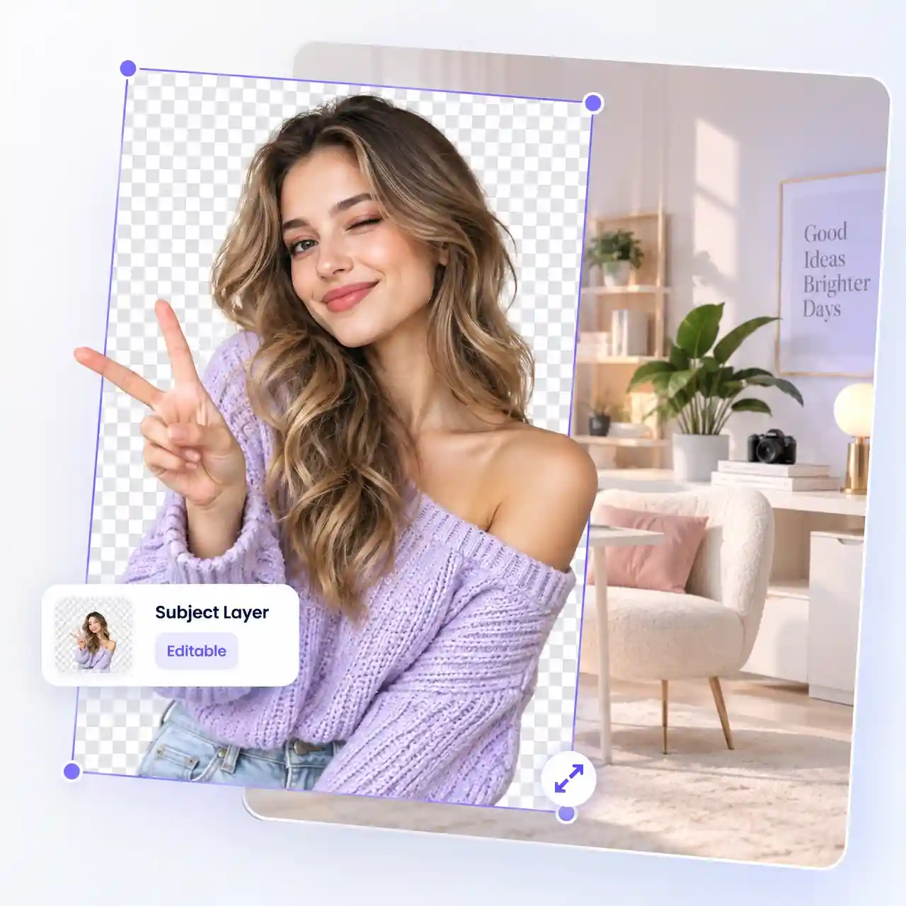 Transparent background on an editable layer