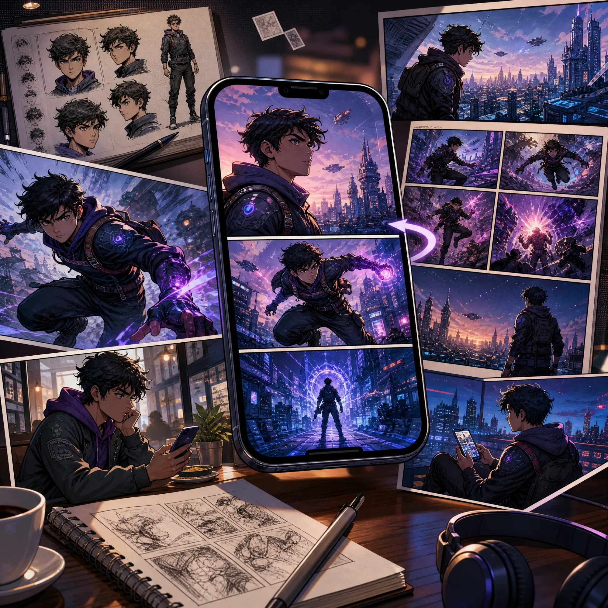 Anijam mobile app for comic creation