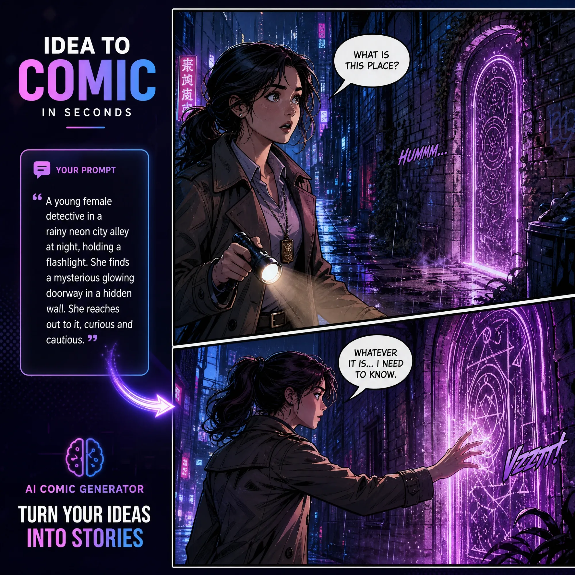 AI comic generator from text