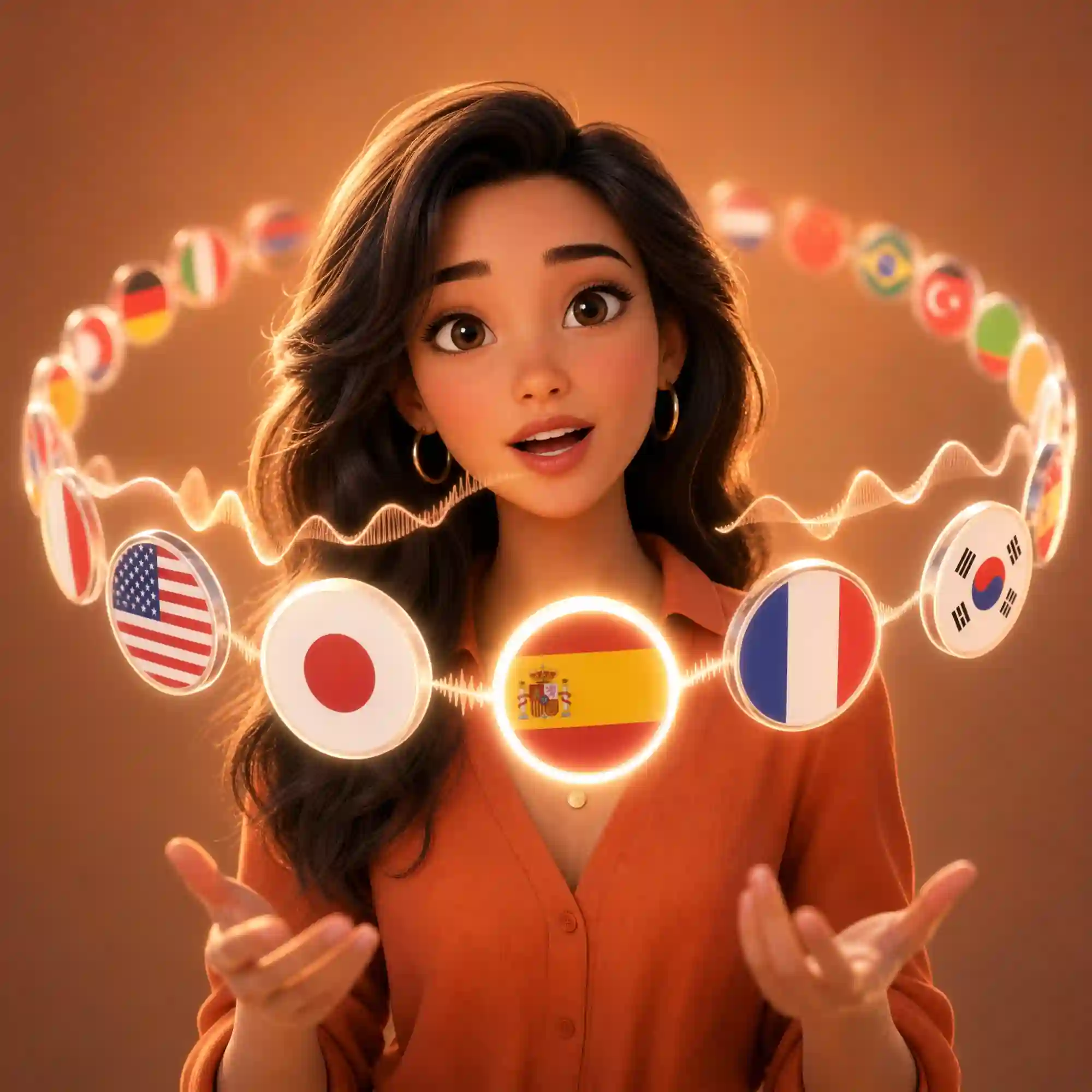 Multilingual AI dubbing voices