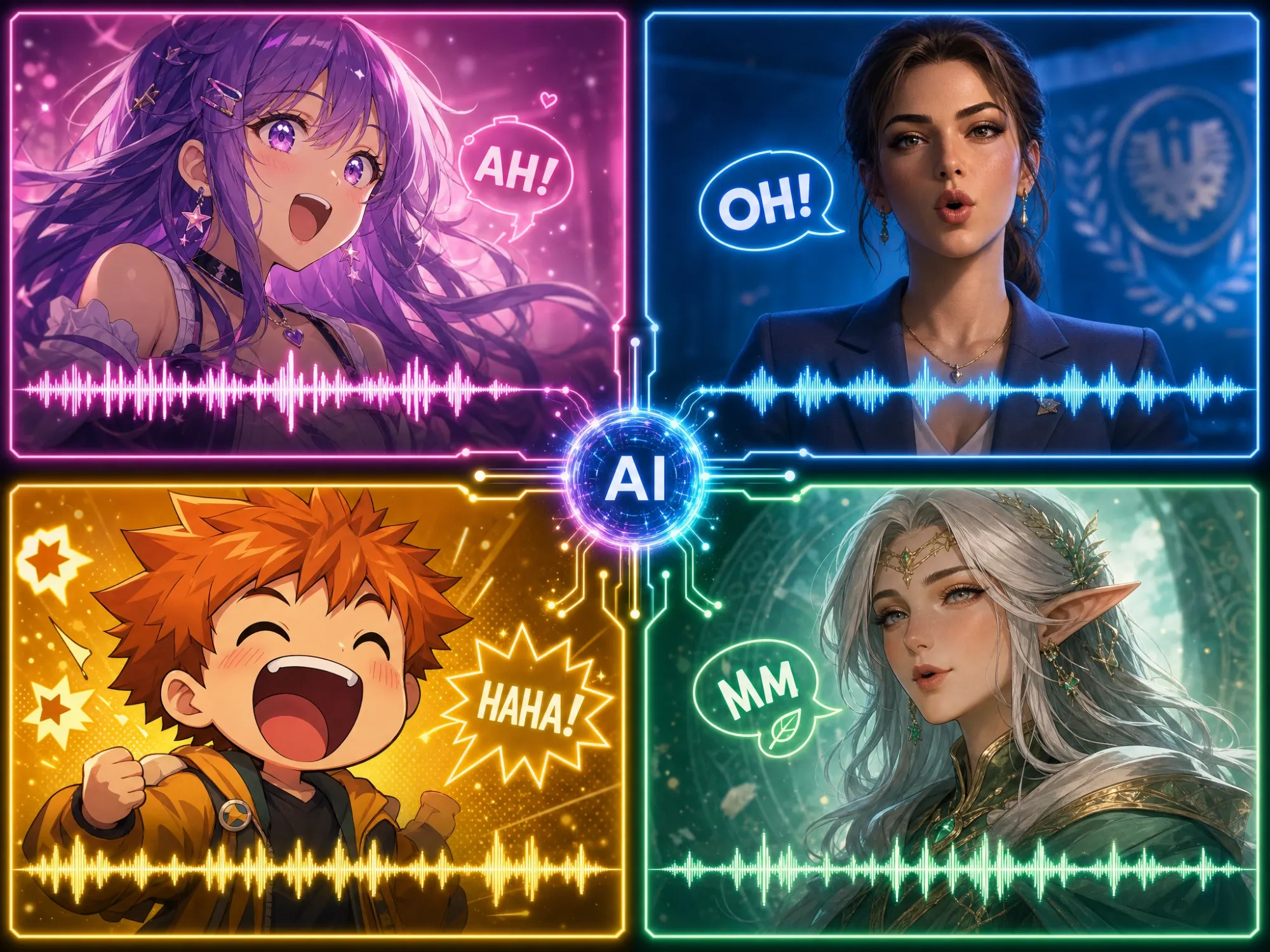 Multi-character AI face animation