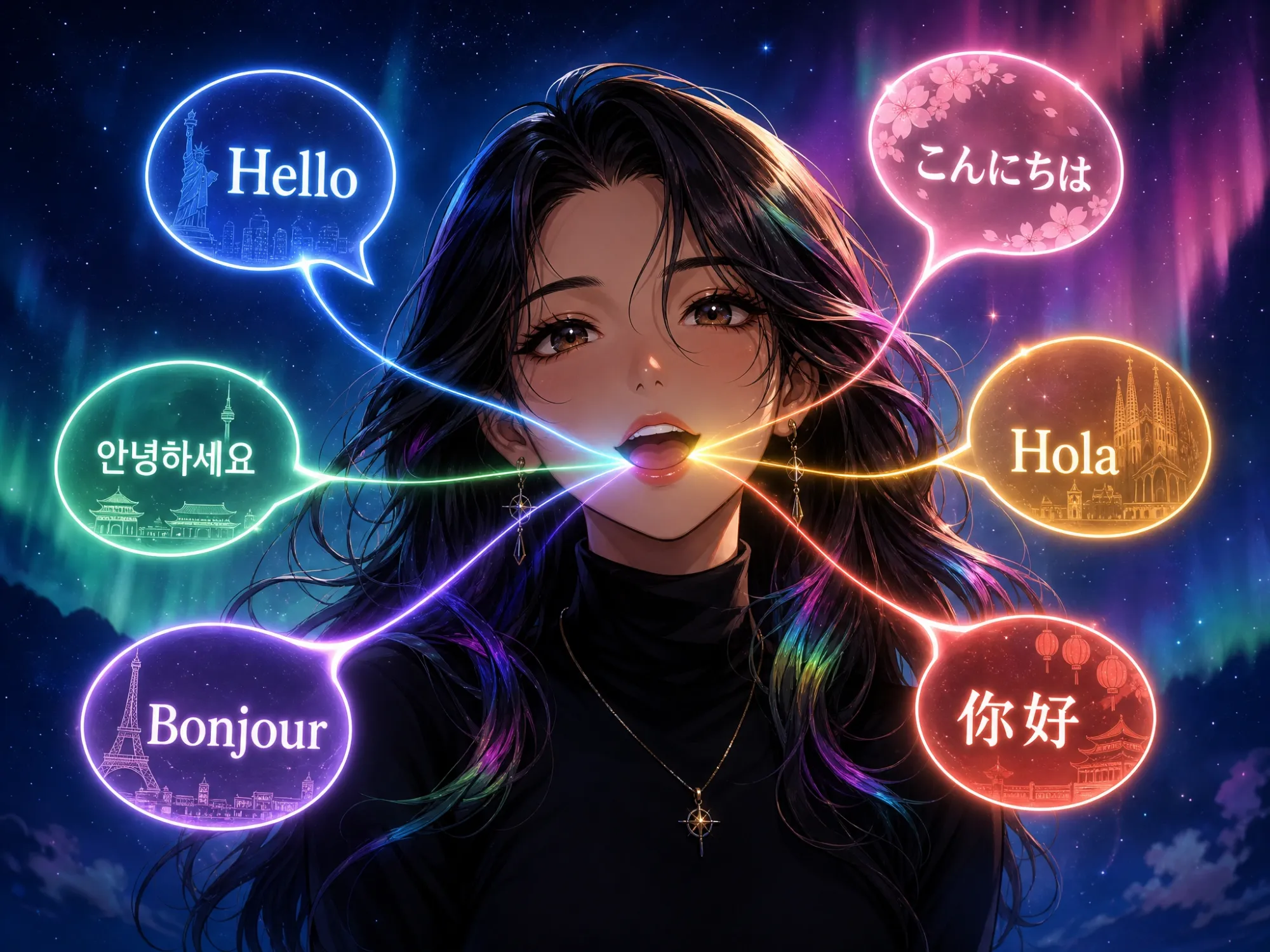 Multilingual AI face animation