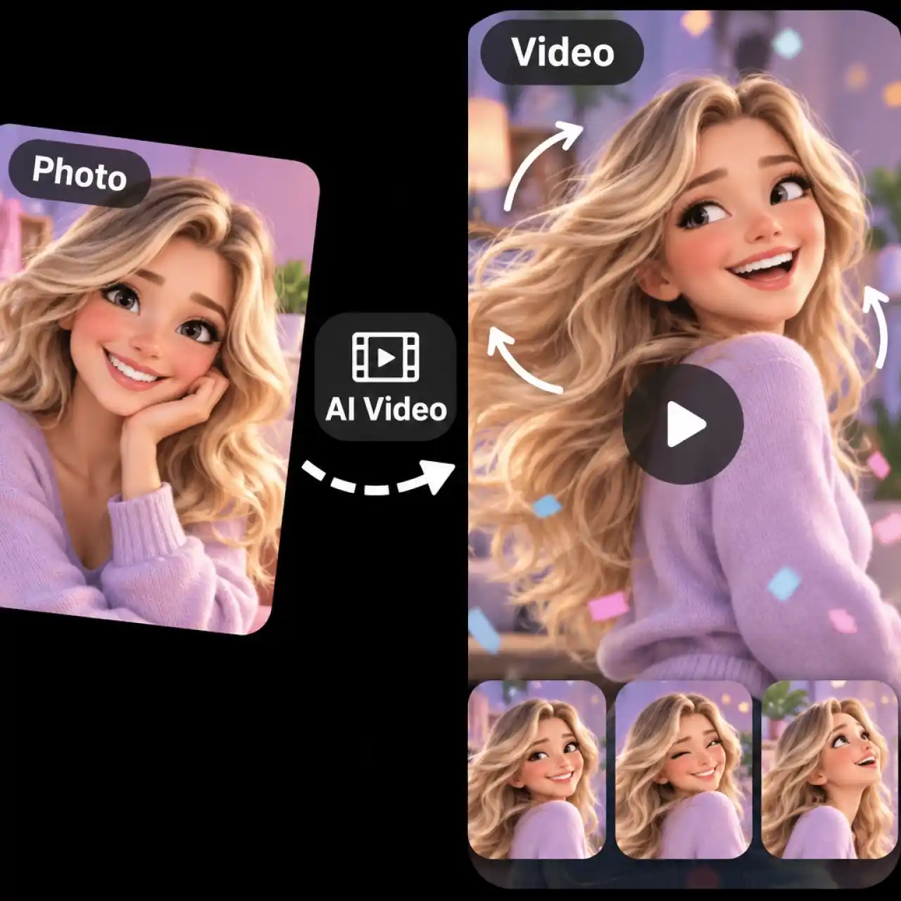 AI video filters from a single photo