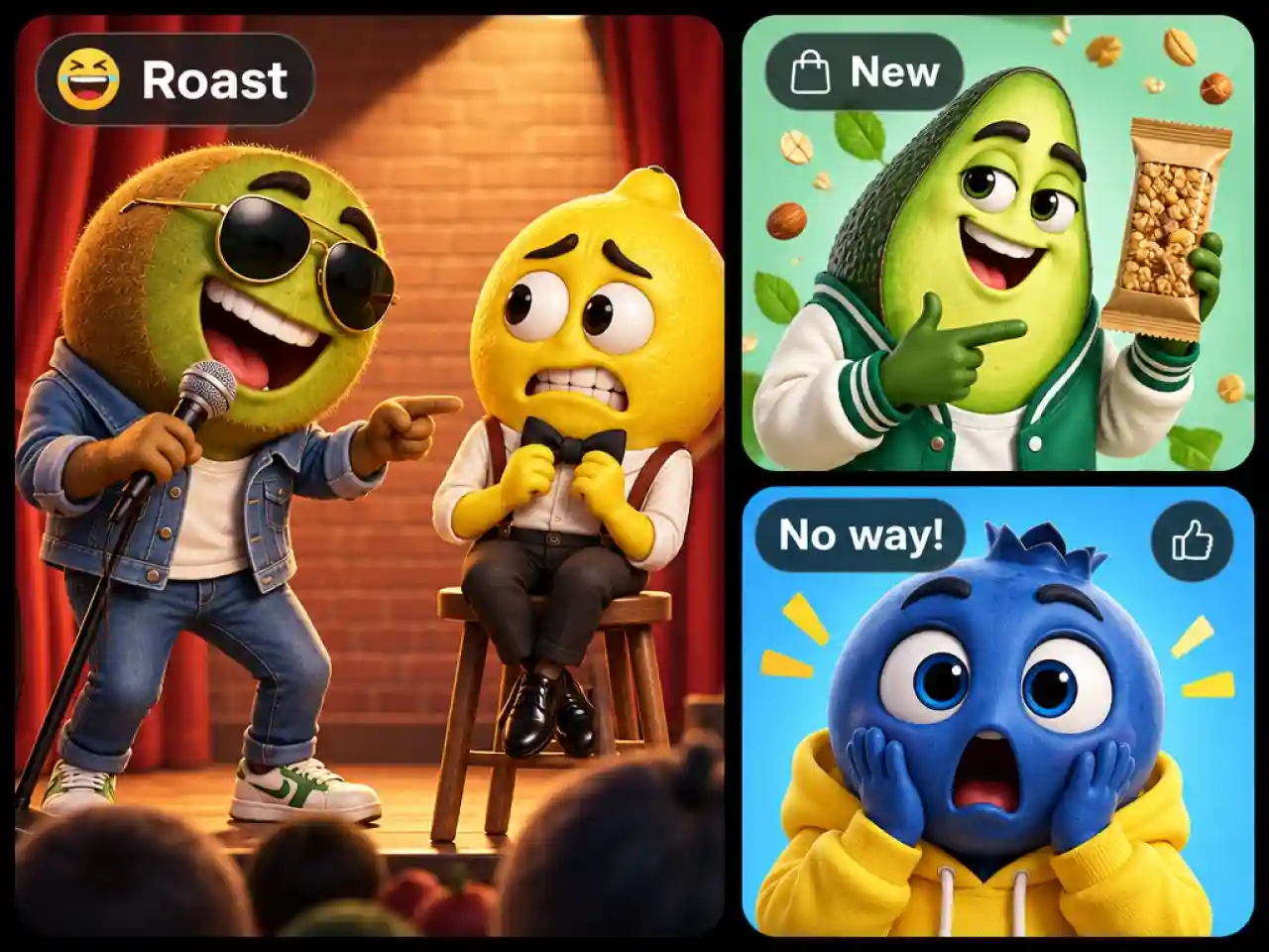 Talking Fruit Skits and Food Ads
