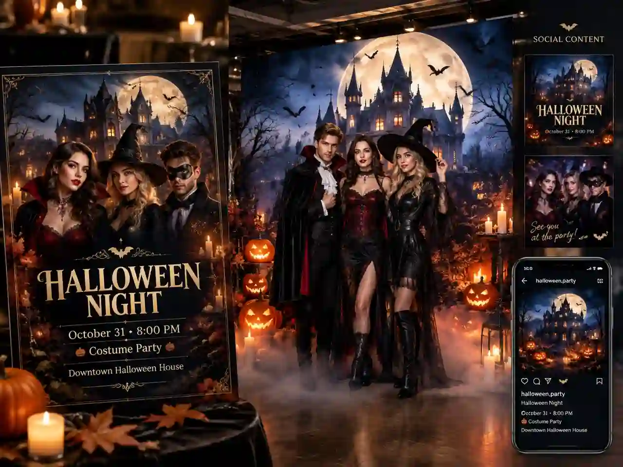 Design Party Invites and Backdrops