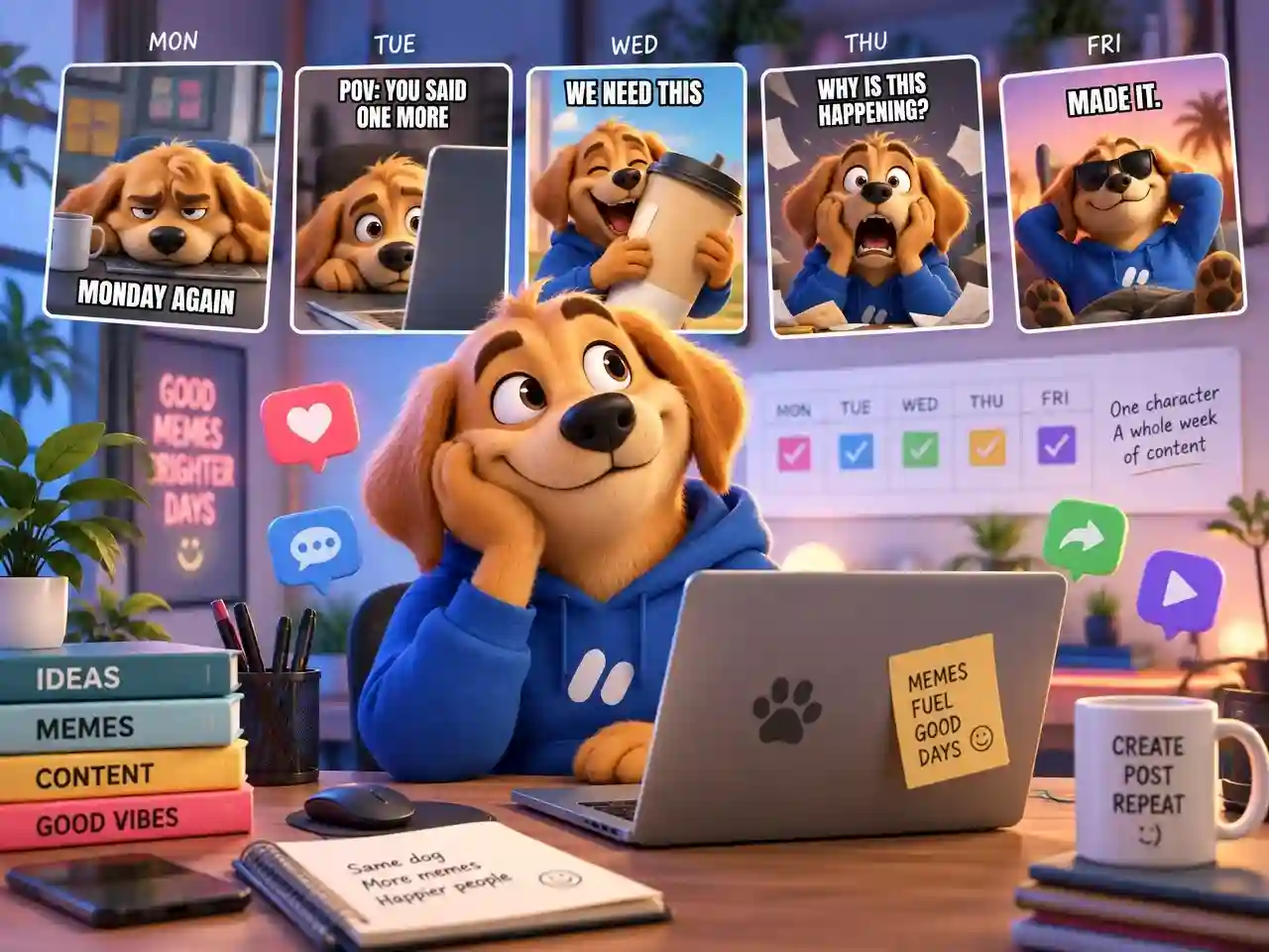 Producing a Week of Brand Memes Without a Designer