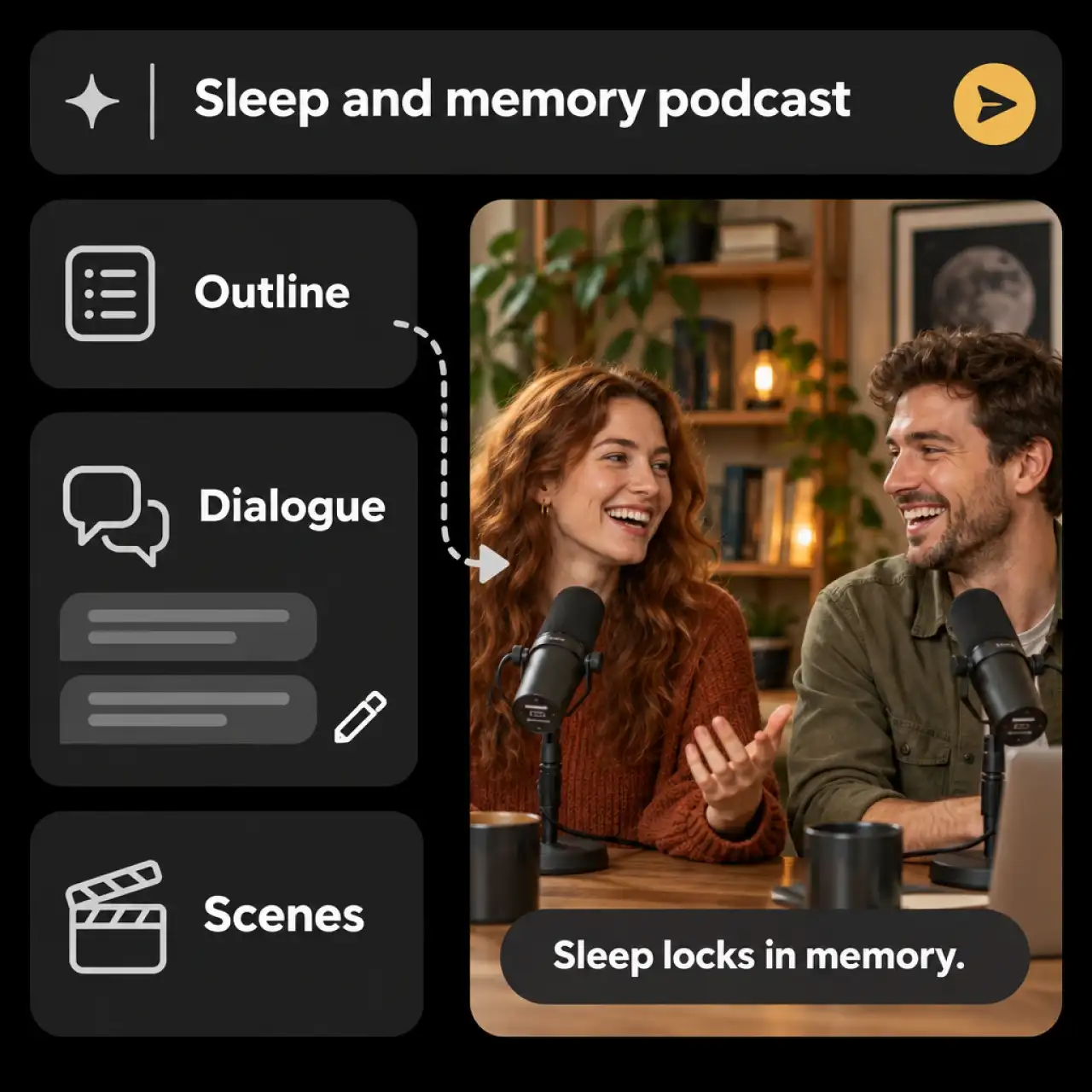 AI podcast script writer