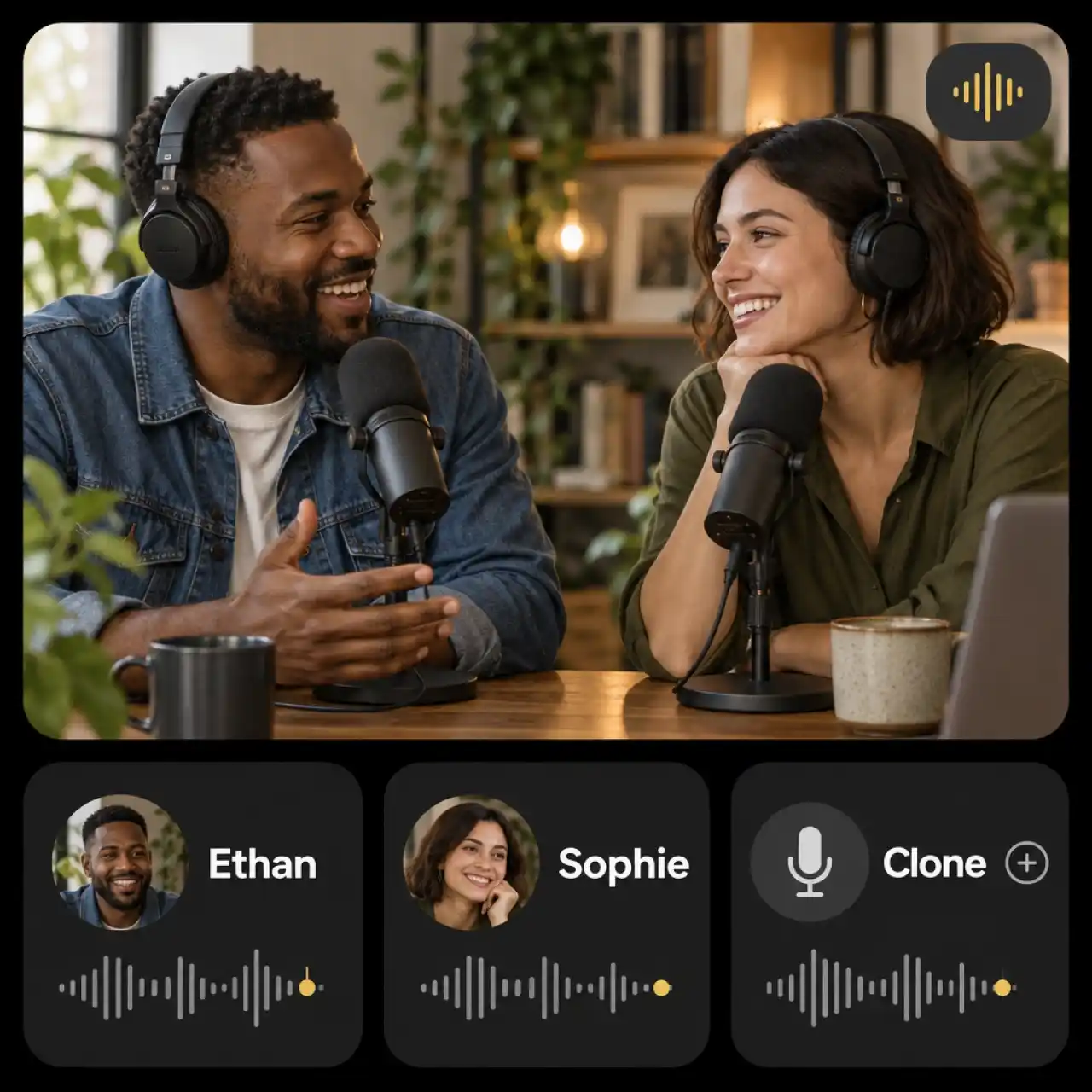Realistic AI podcast voices