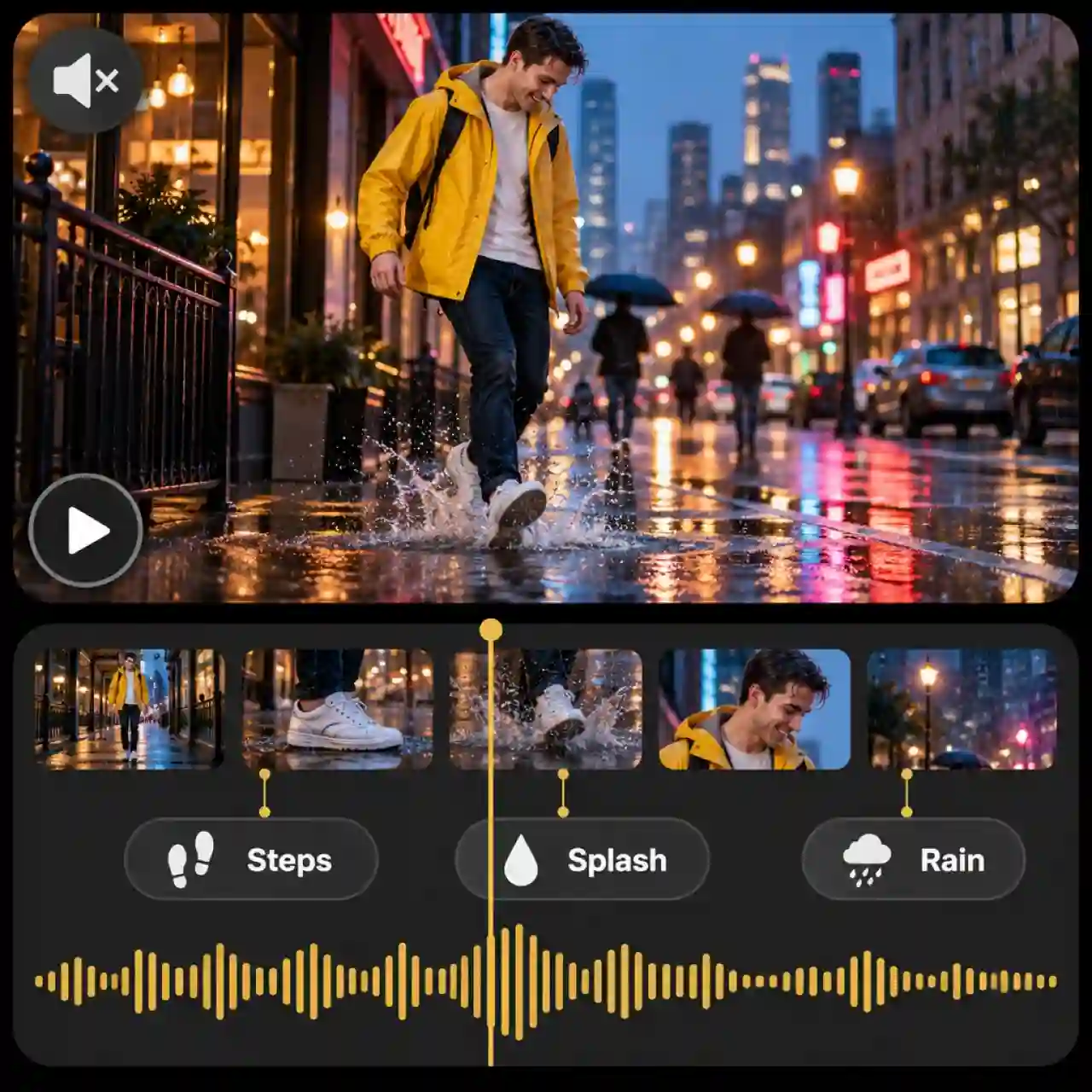 Add sound effects to video with AI