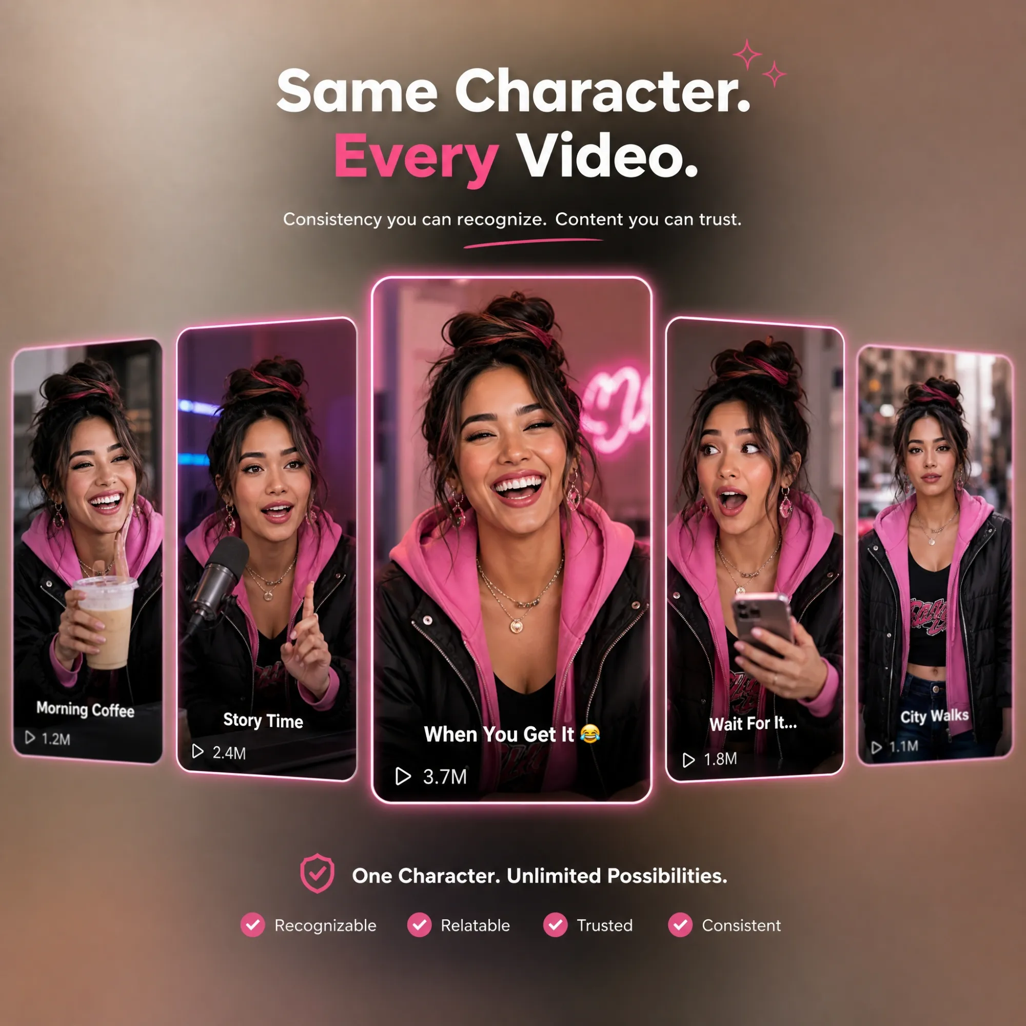 Consistent AI character across every TikTok video