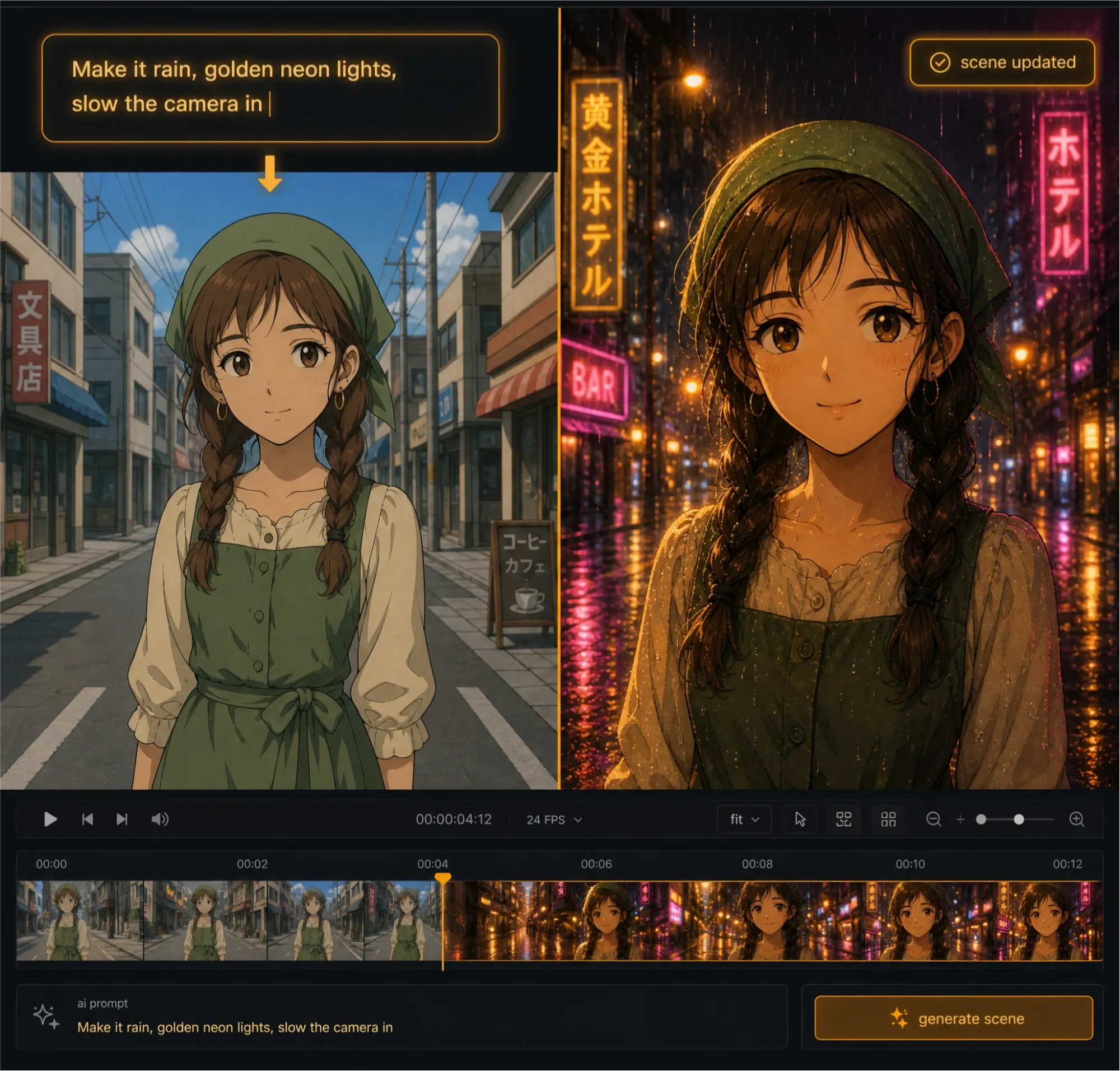 AI video editor prompt-based editing