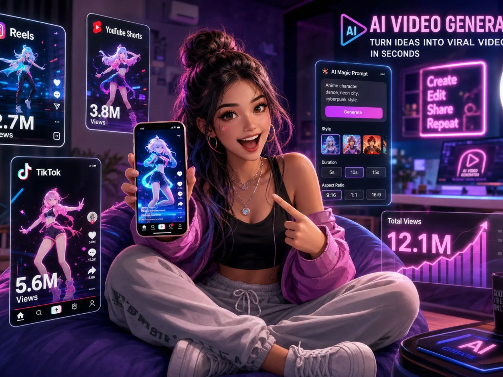 AI Video Generator for Social Media Creators