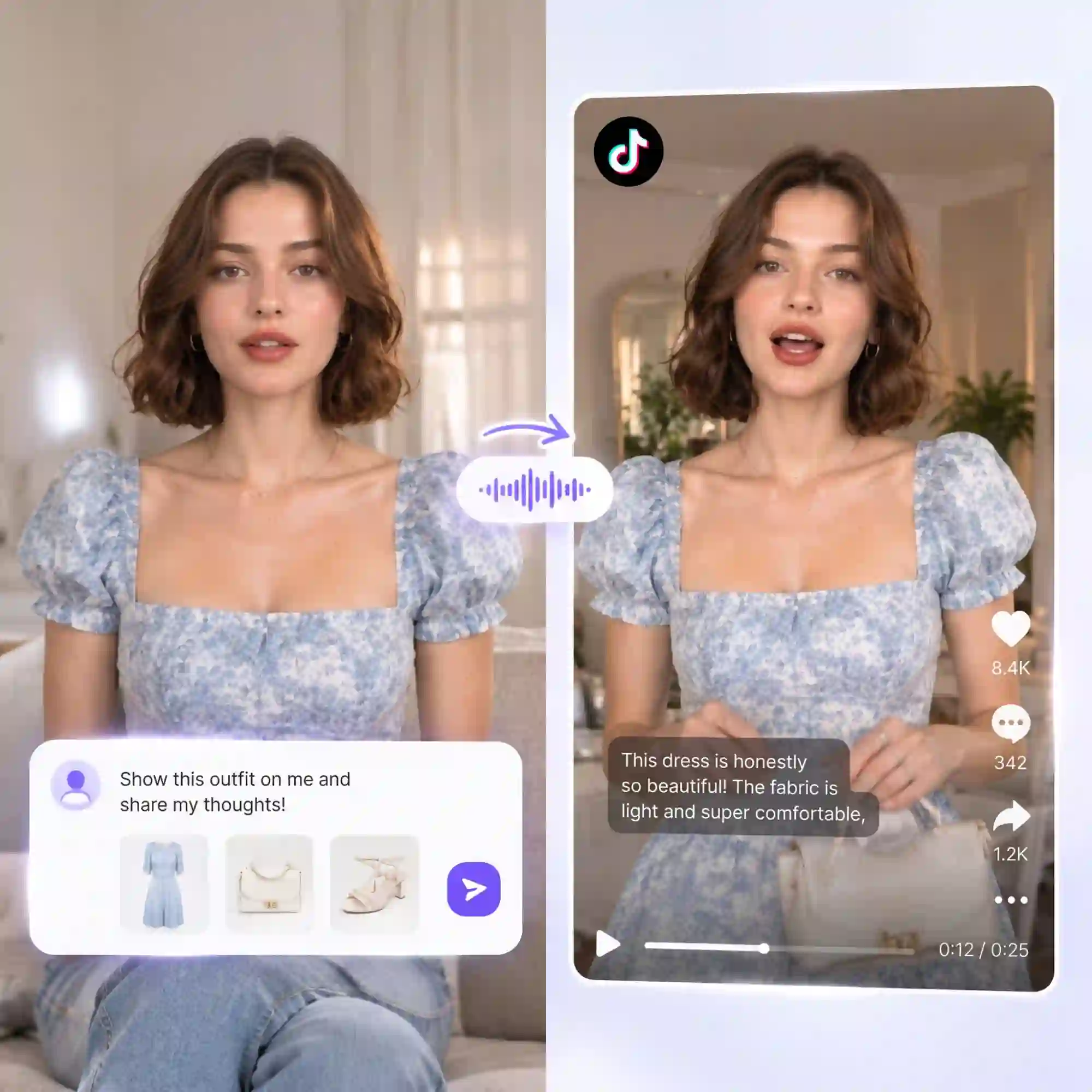Make UGC Style Try On Videos With Lip Sync