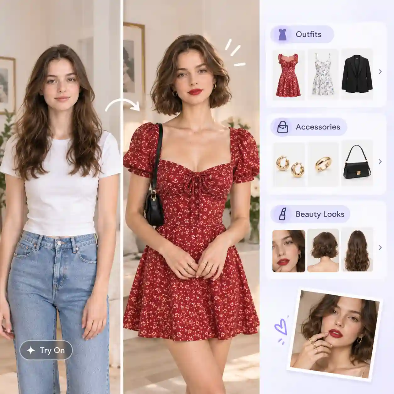 Try On Outfits Accessories And Beauty Looks