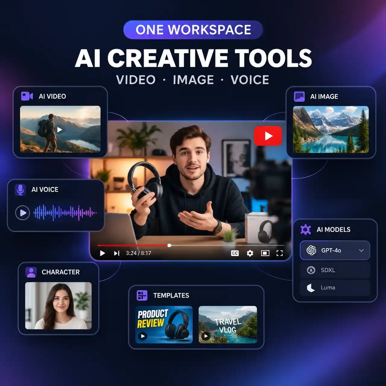 Top AI video models for YouTube