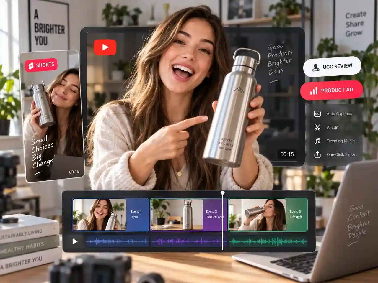 Create YouTube Shorts and Product Promos