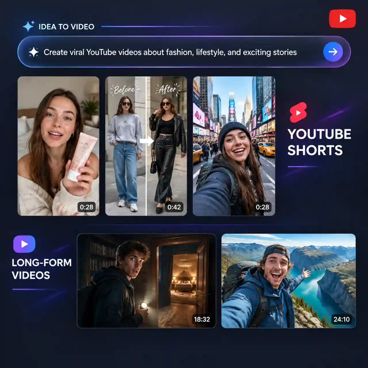 Idea to YouTube Video AI