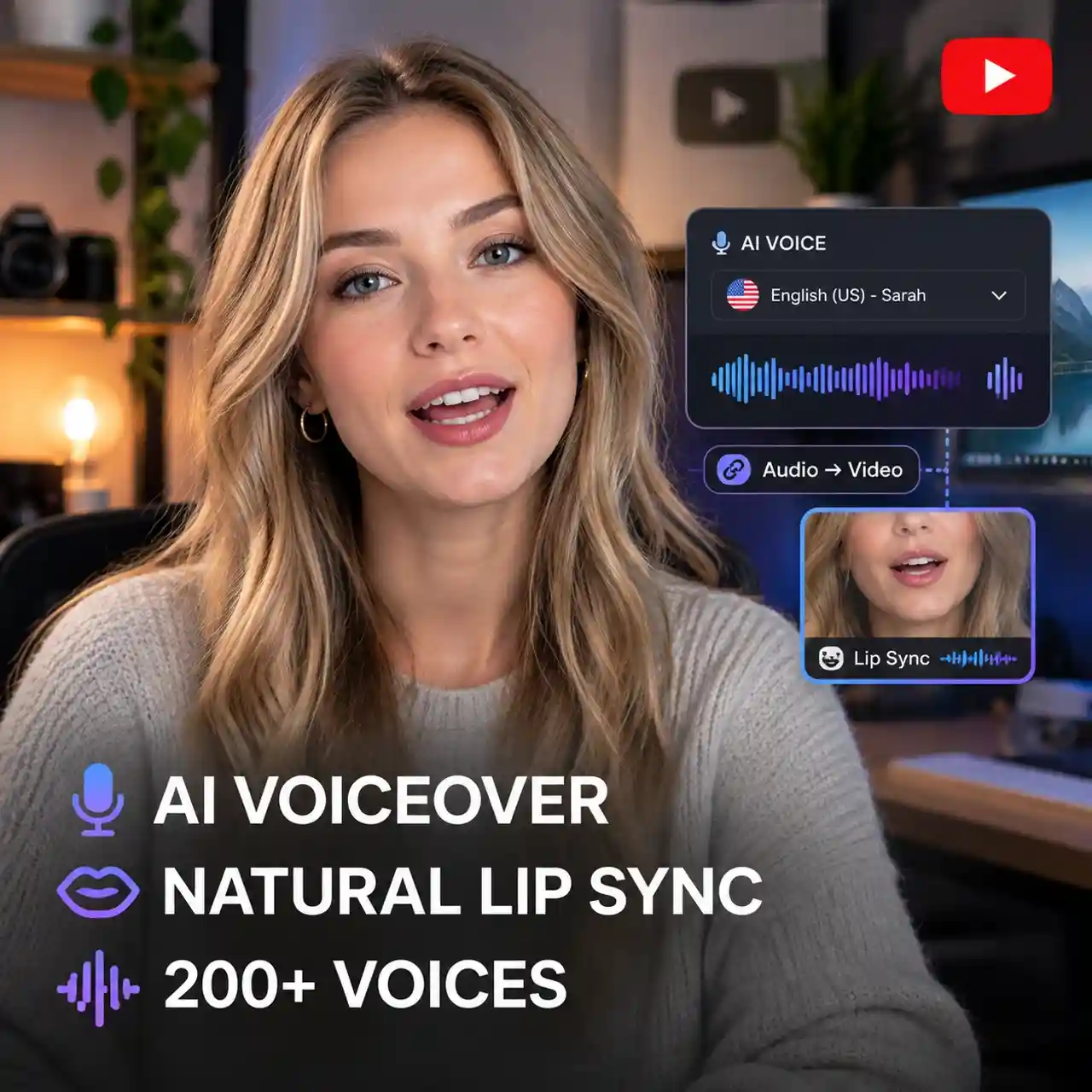 Add AI Voiceovers and Natural Lip Sync