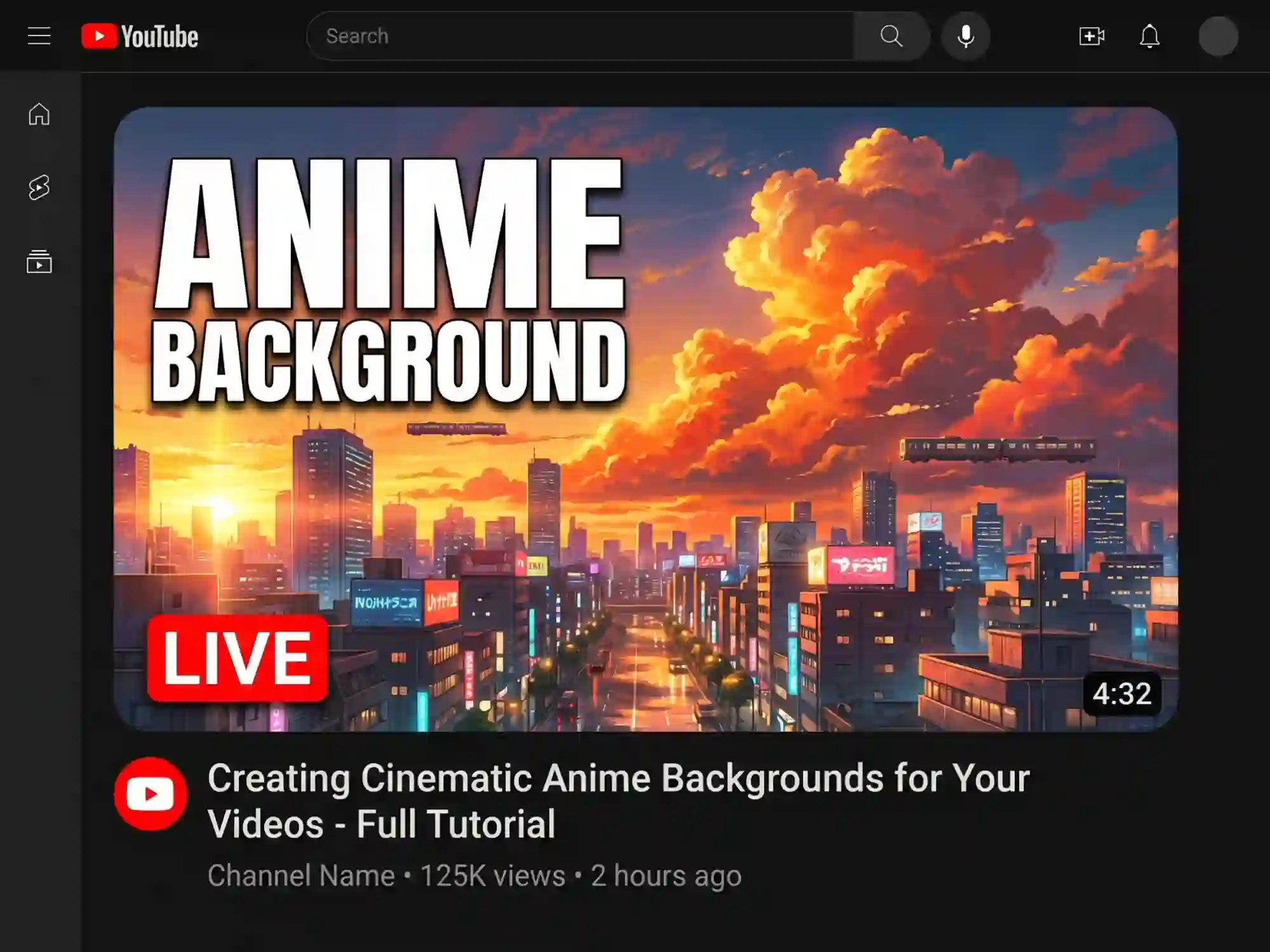Anime Background for Video and Thumbnails - 16:9