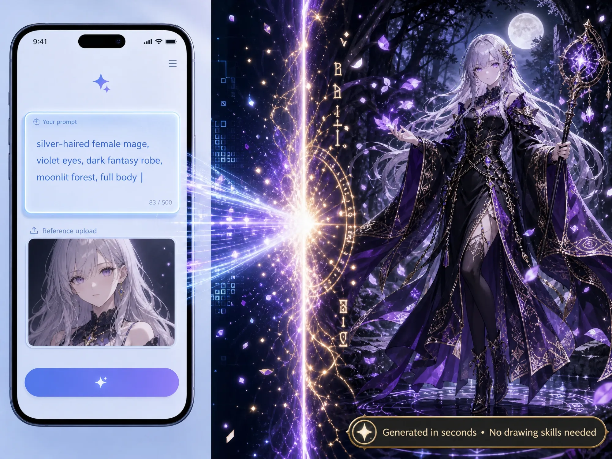Text and Photo to Anime OC