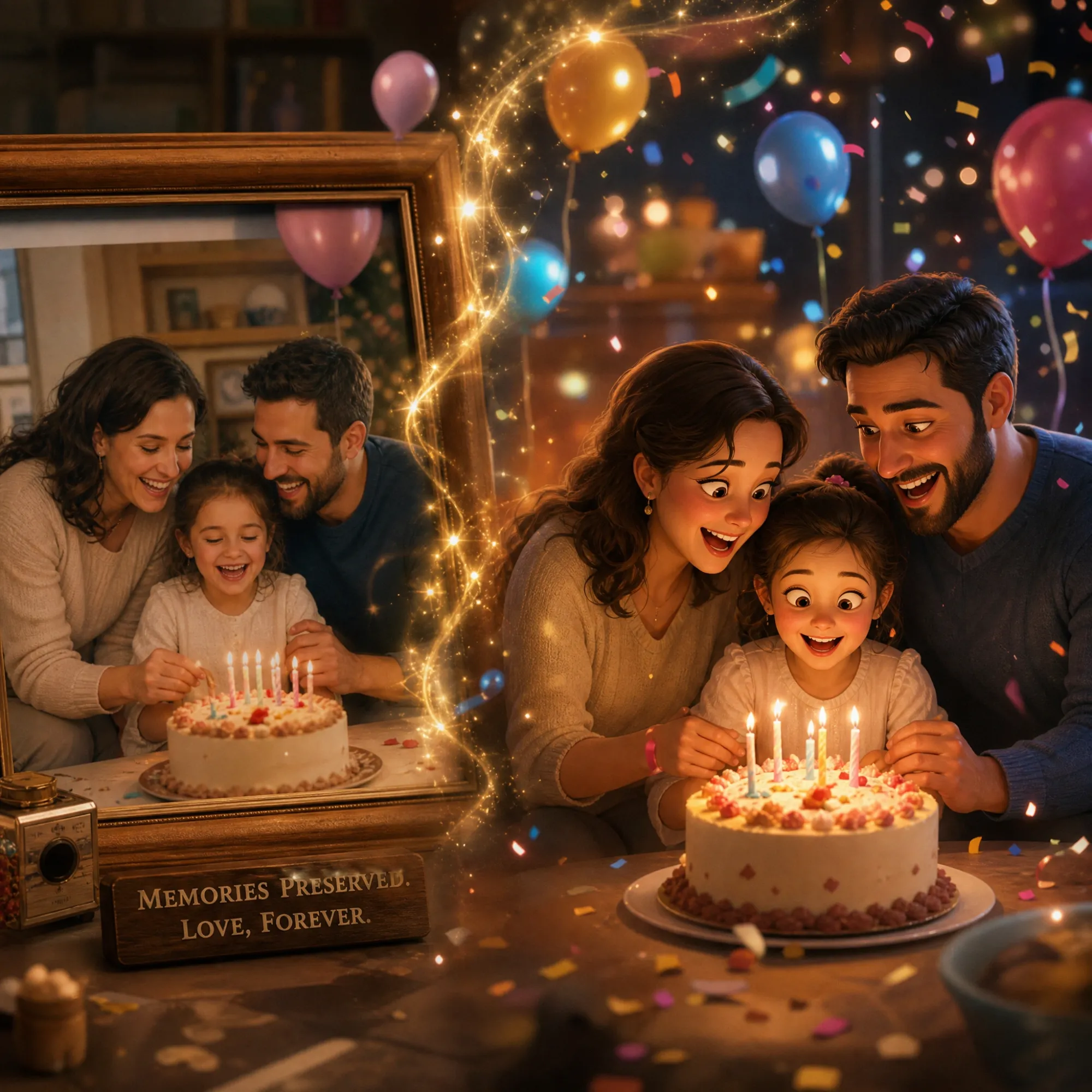 Birthday animation from photo