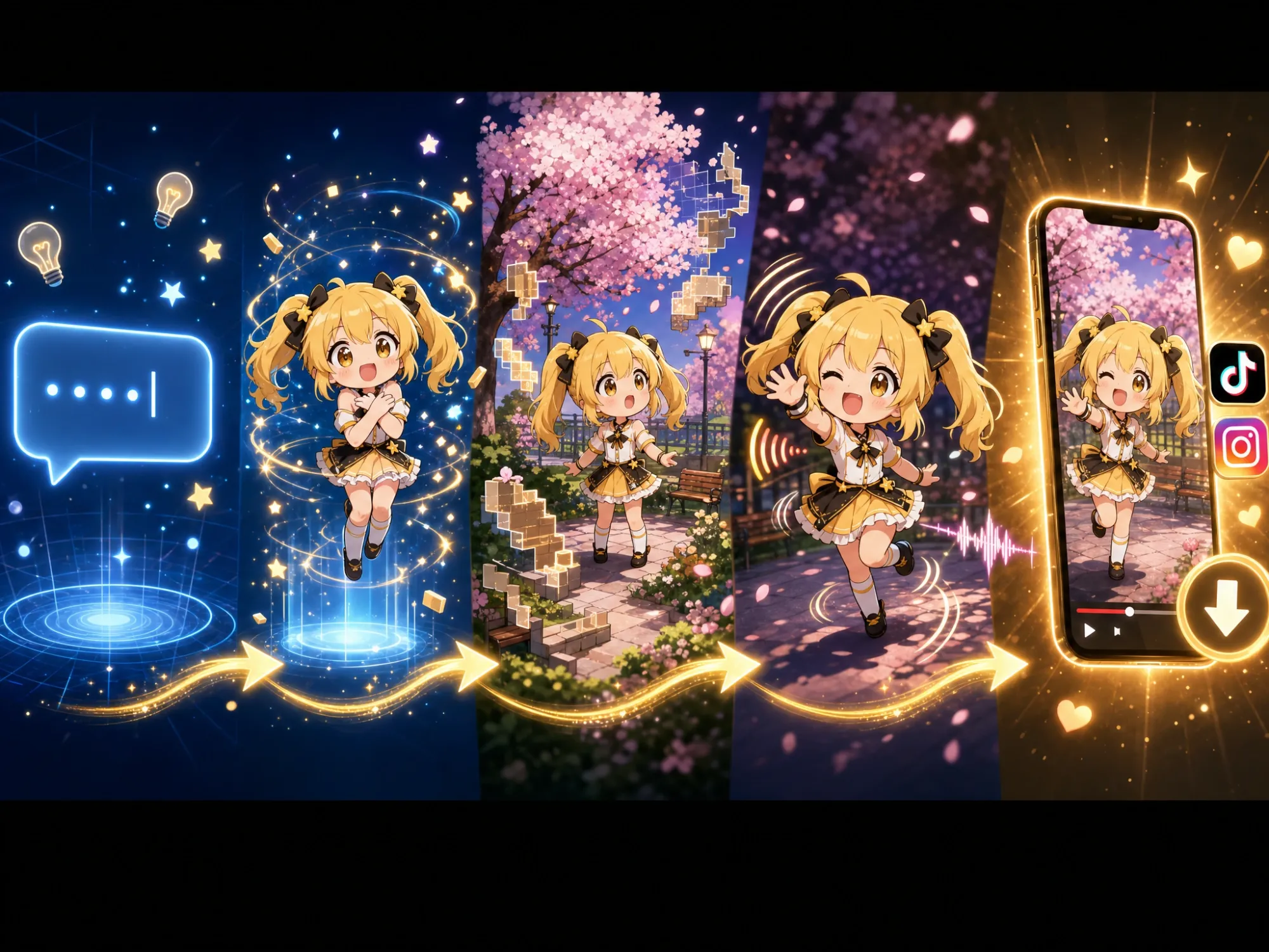 Chibi anime full canvas workflow