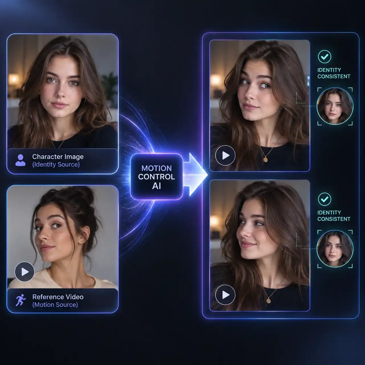 Motion control face consistency