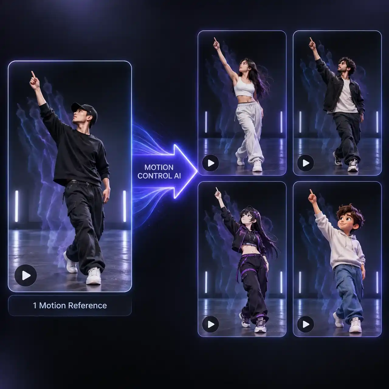 Reuse motion across a cast of characters