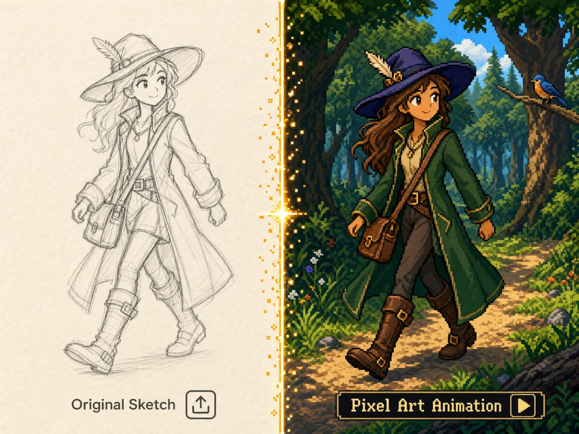 Image to Pixel Art Animation