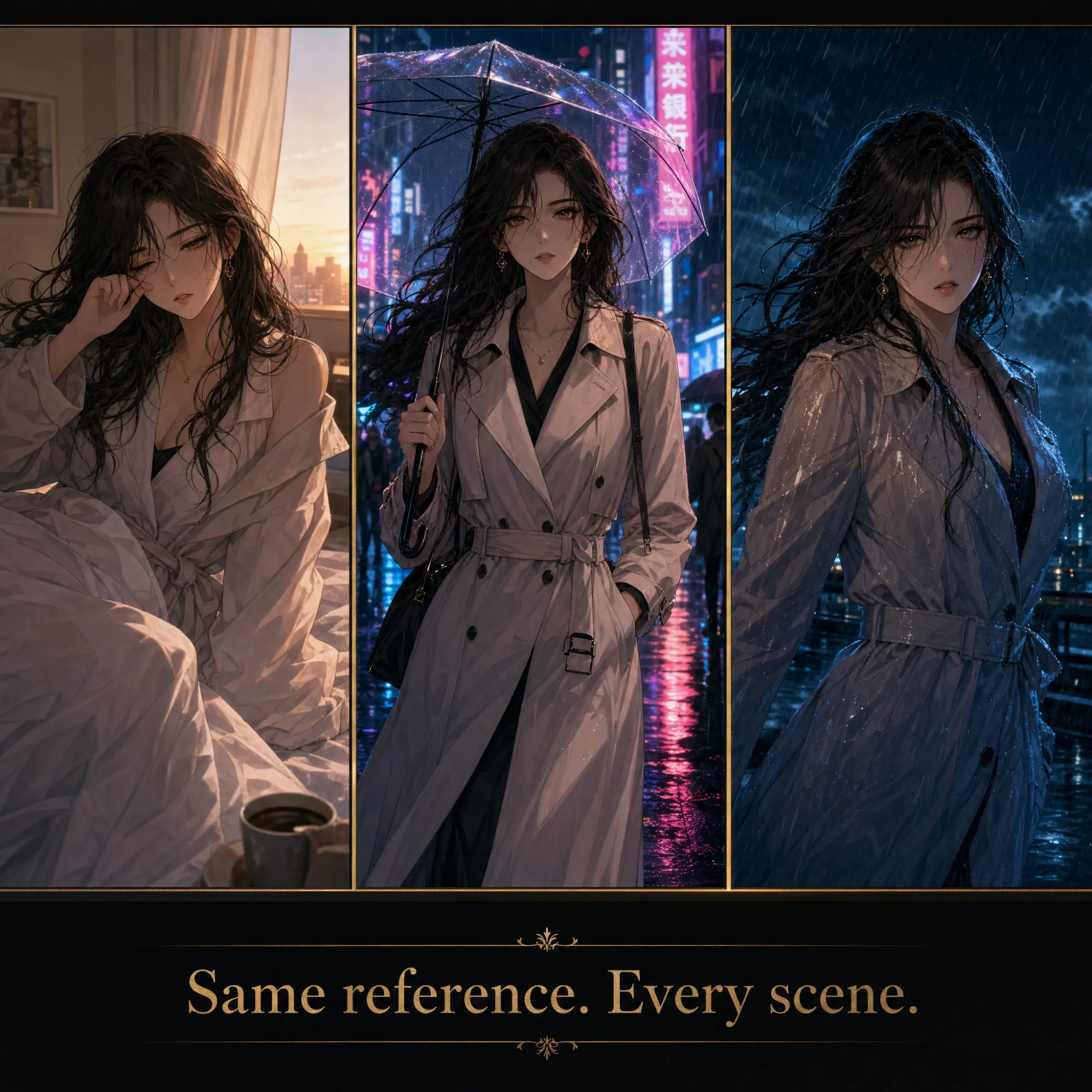Character consistency from reference image