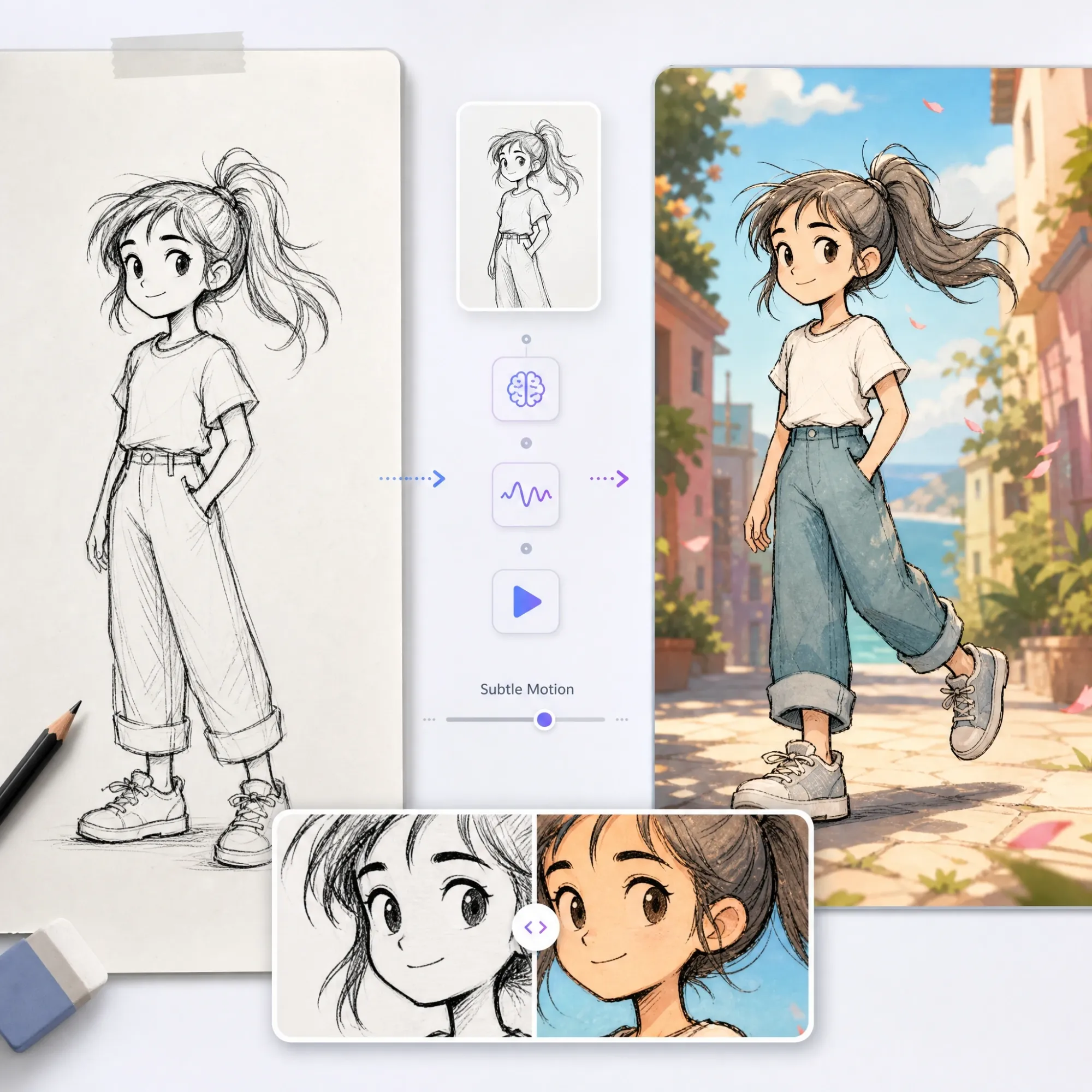 Sketch to video style preservation