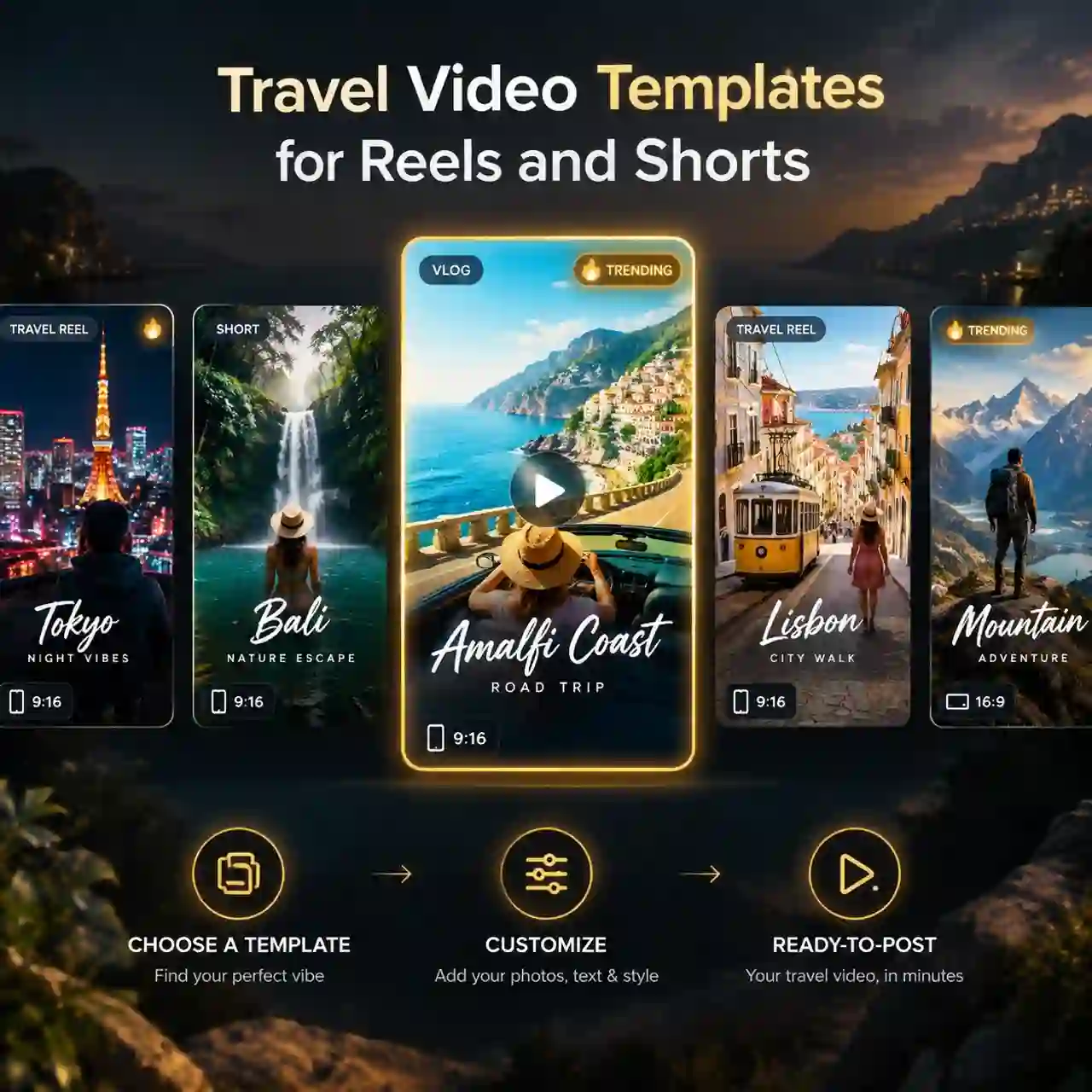 Travel video templates
