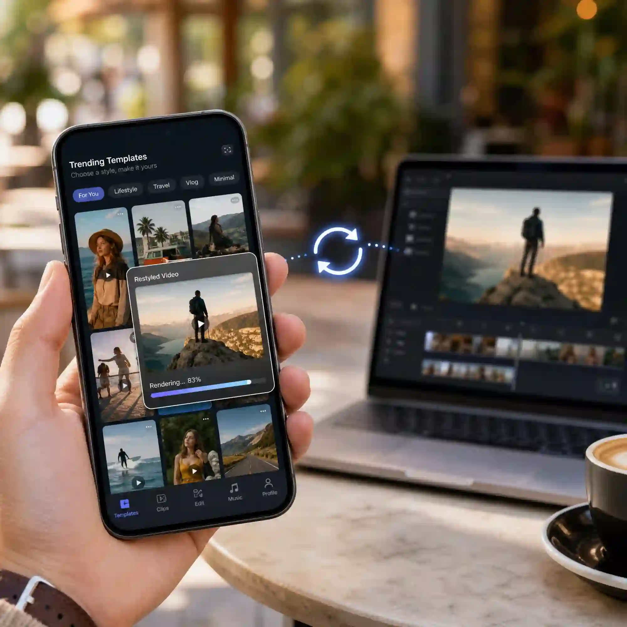 Anijam mobile app trending templates